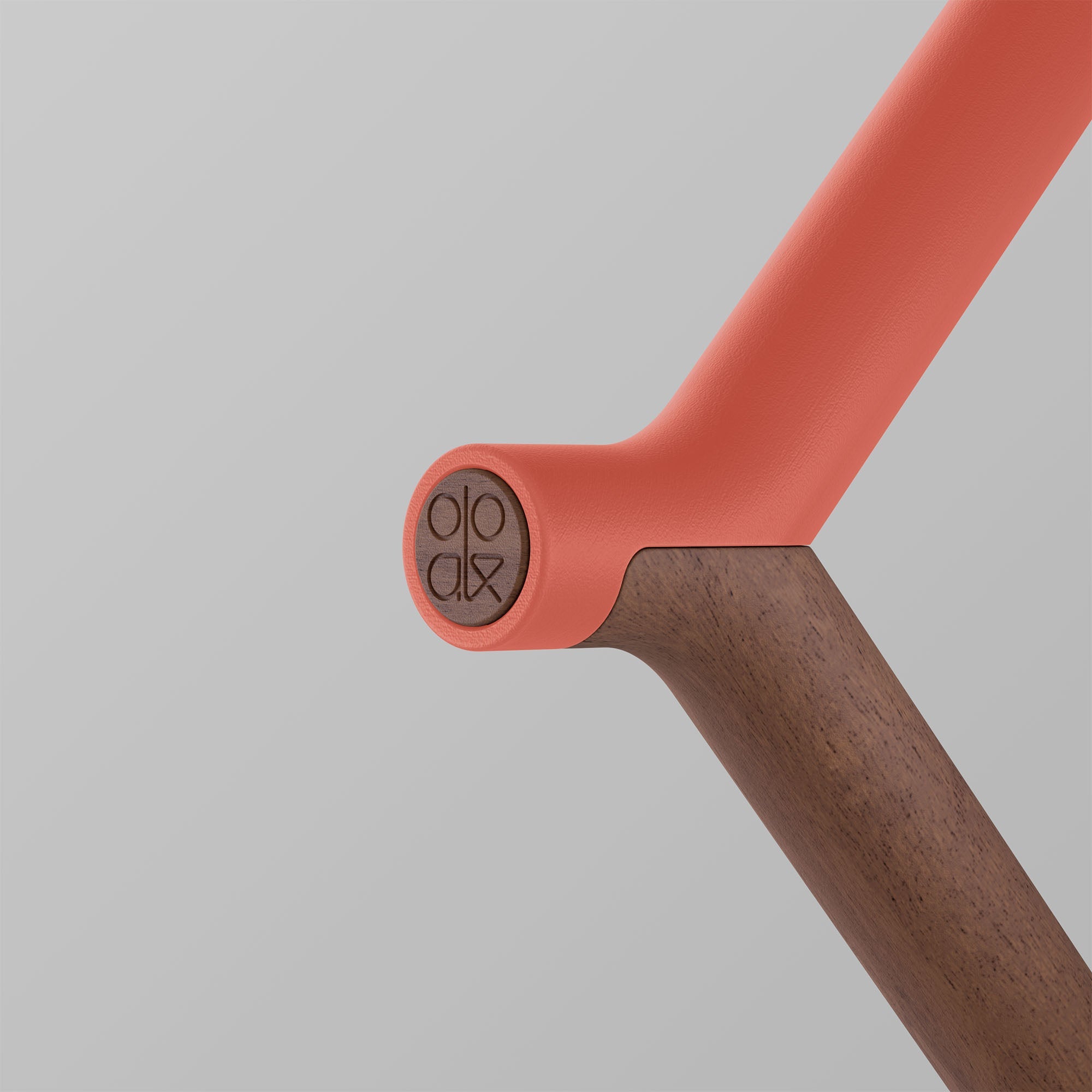 Uno. Coral and Walnut
