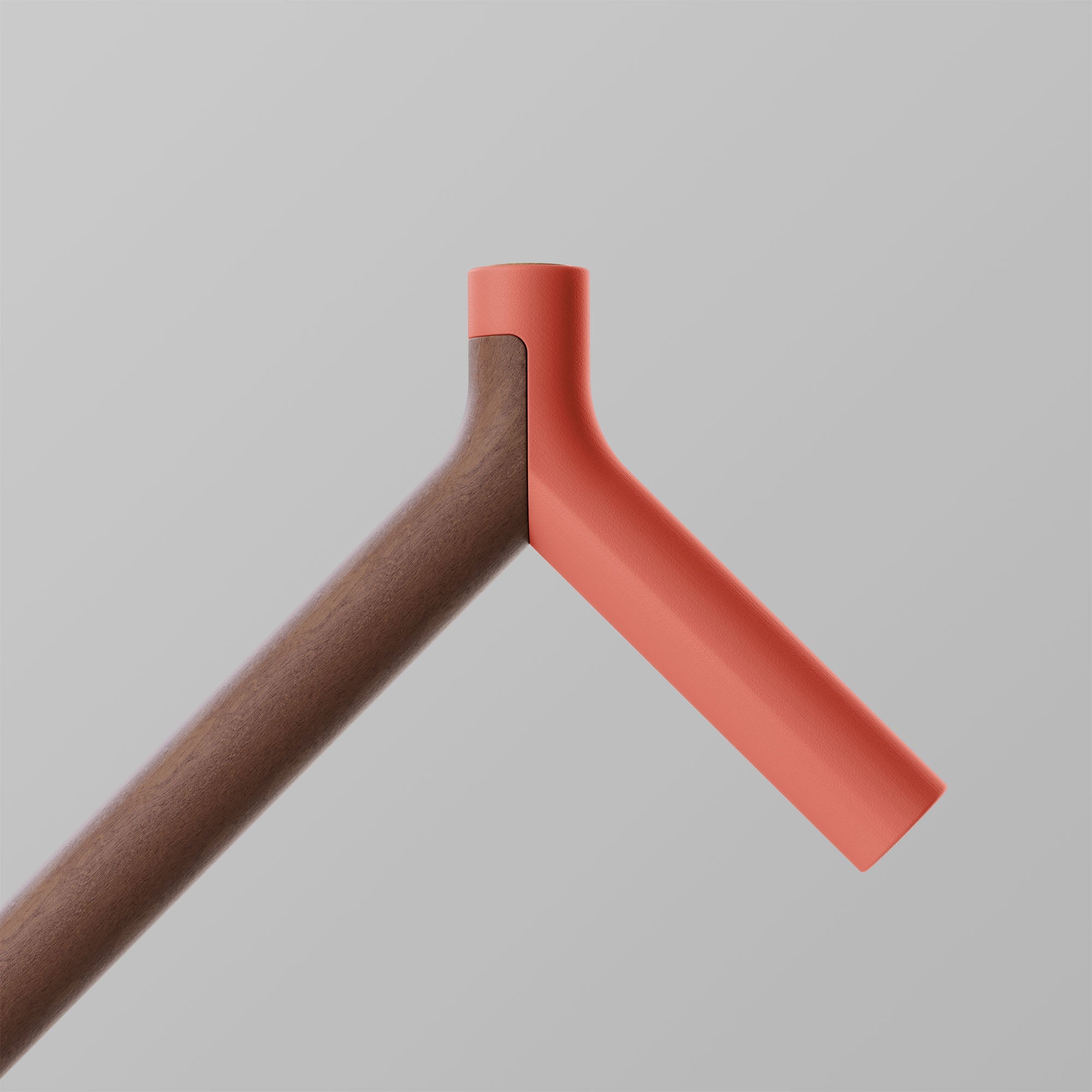 Uno. Coral and Walnut