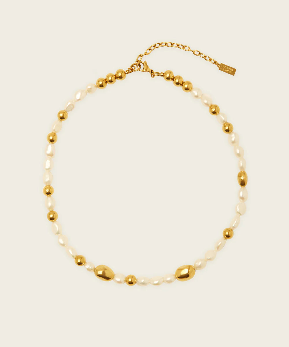 Spiritus Stones - Primal Sage Necklace with Pearls