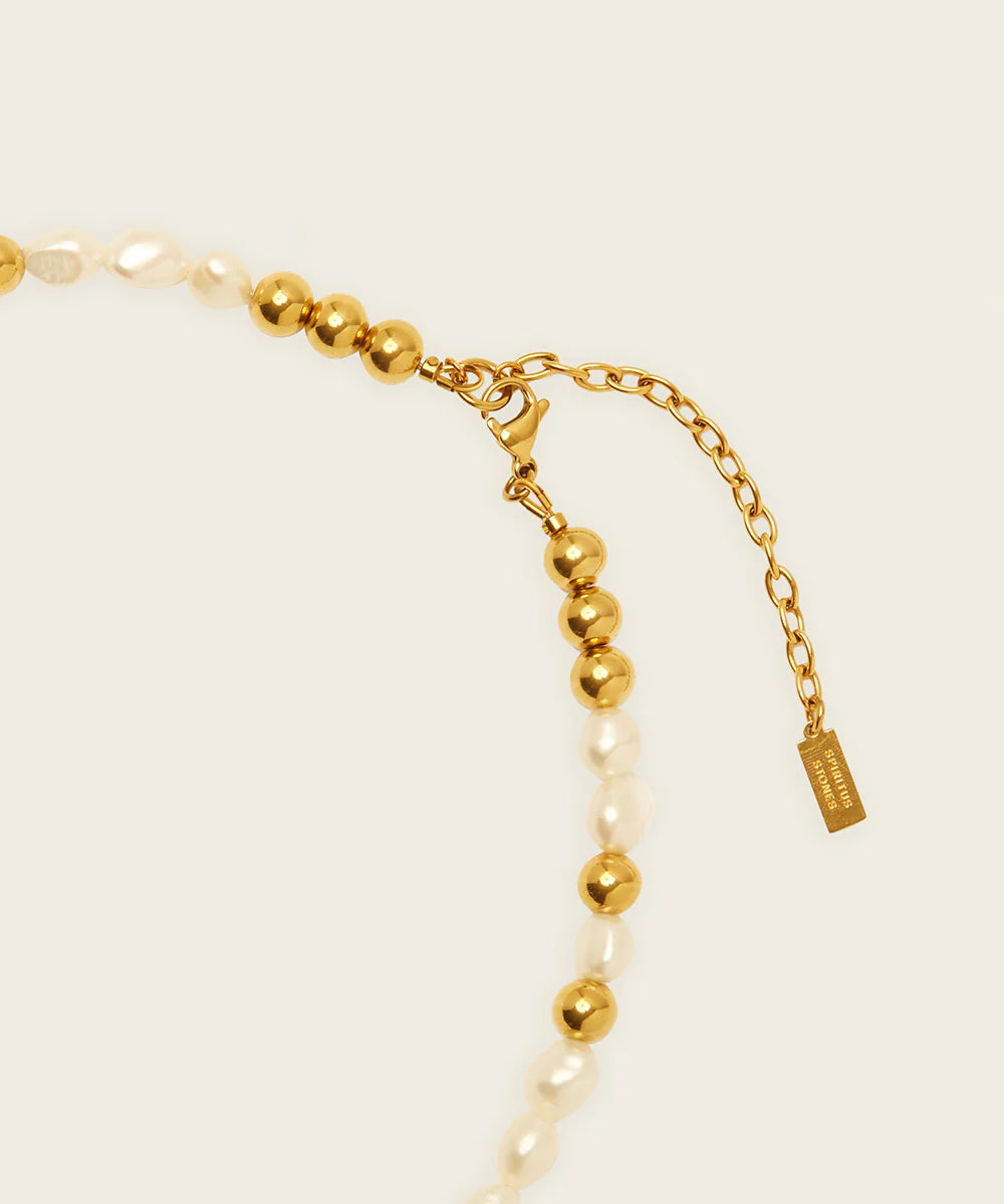 Spiritus Stones - Primal Sage Necklace with Pearls