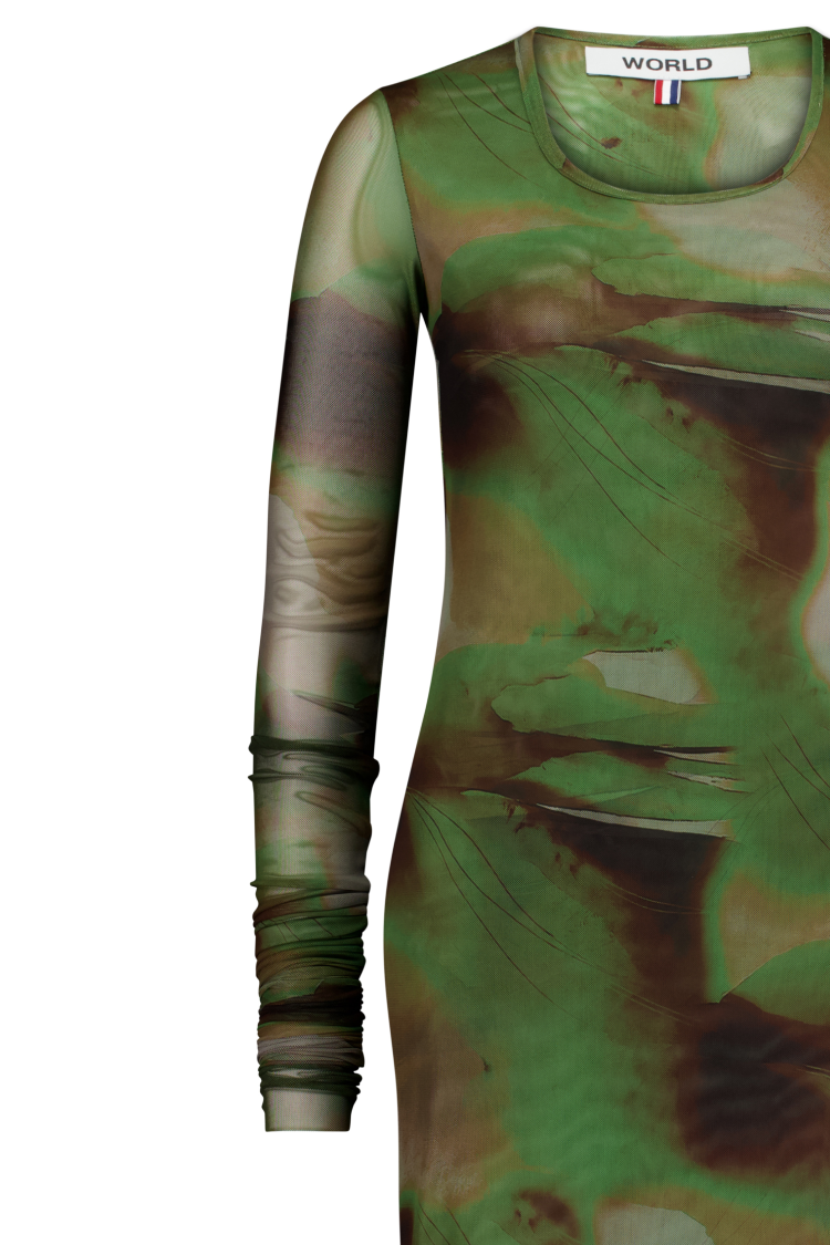 WORLD 5637 Sashimi Dress 2026 Green Brown - ONE SIZE