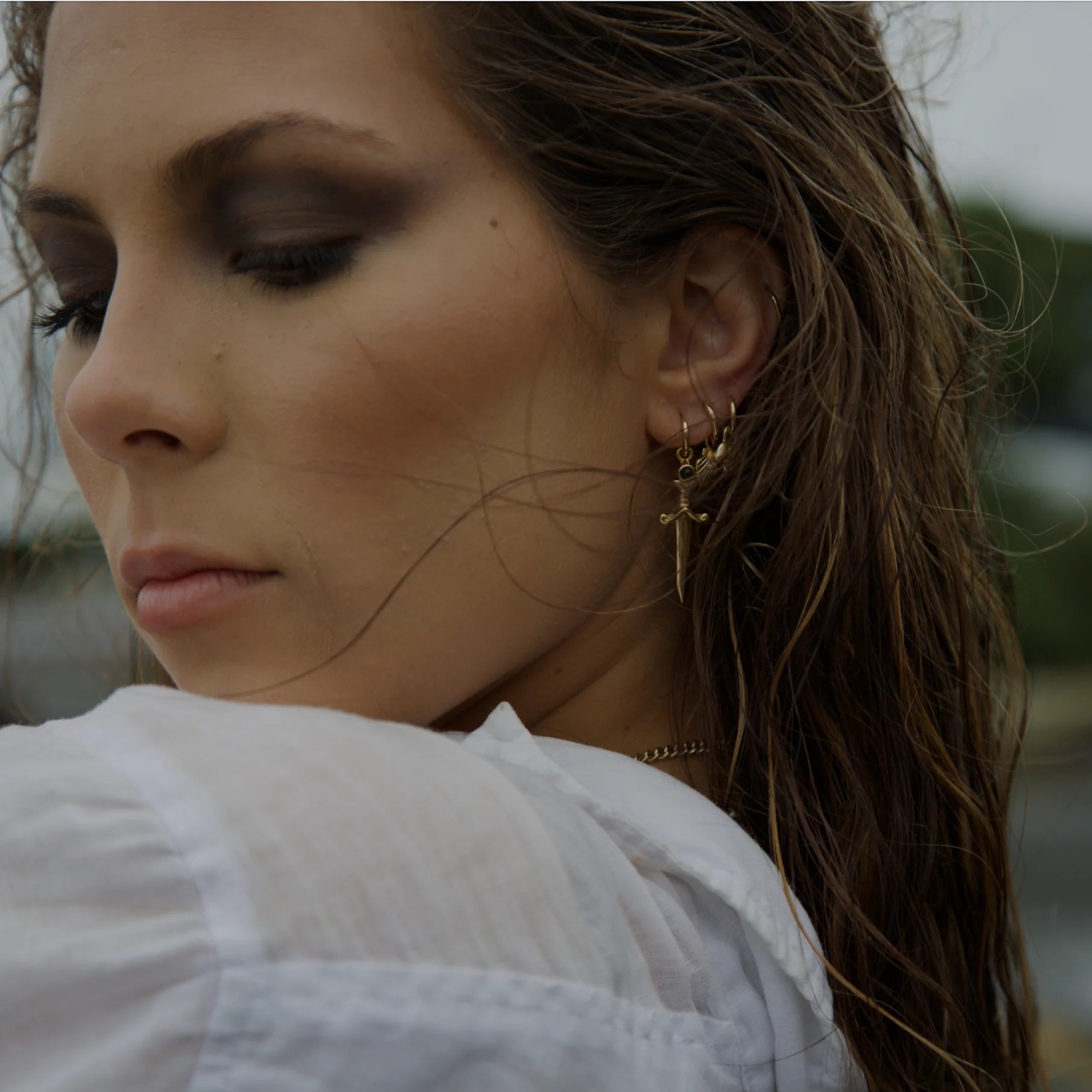 TAKEN by STORM: Claymore Earrings Gold Plated