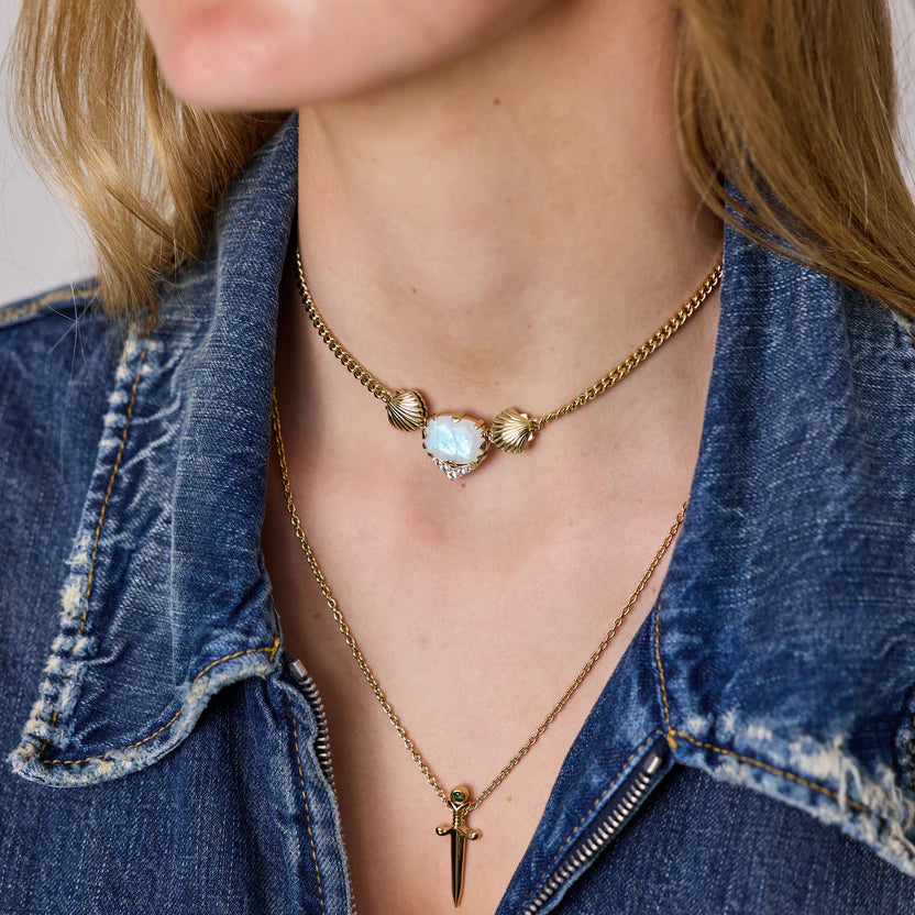 TAKEN by STORM: Claymore Necklace Gold Plated