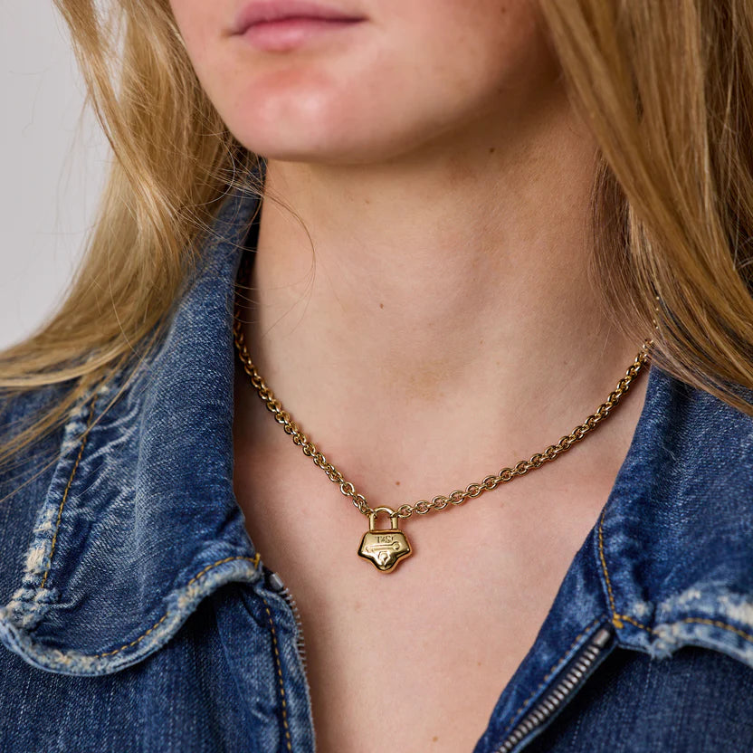 TAKEN by STORM: Cloud Lock Necklace Gold Plated