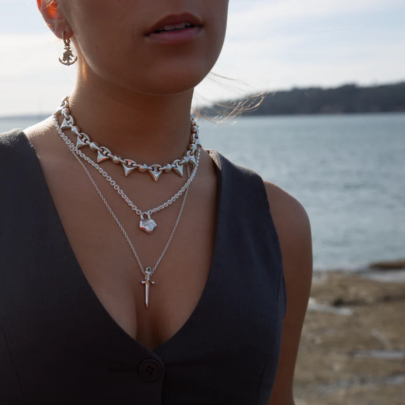 TAKEN by STORM: Claymore Necklace Sterling Silver
