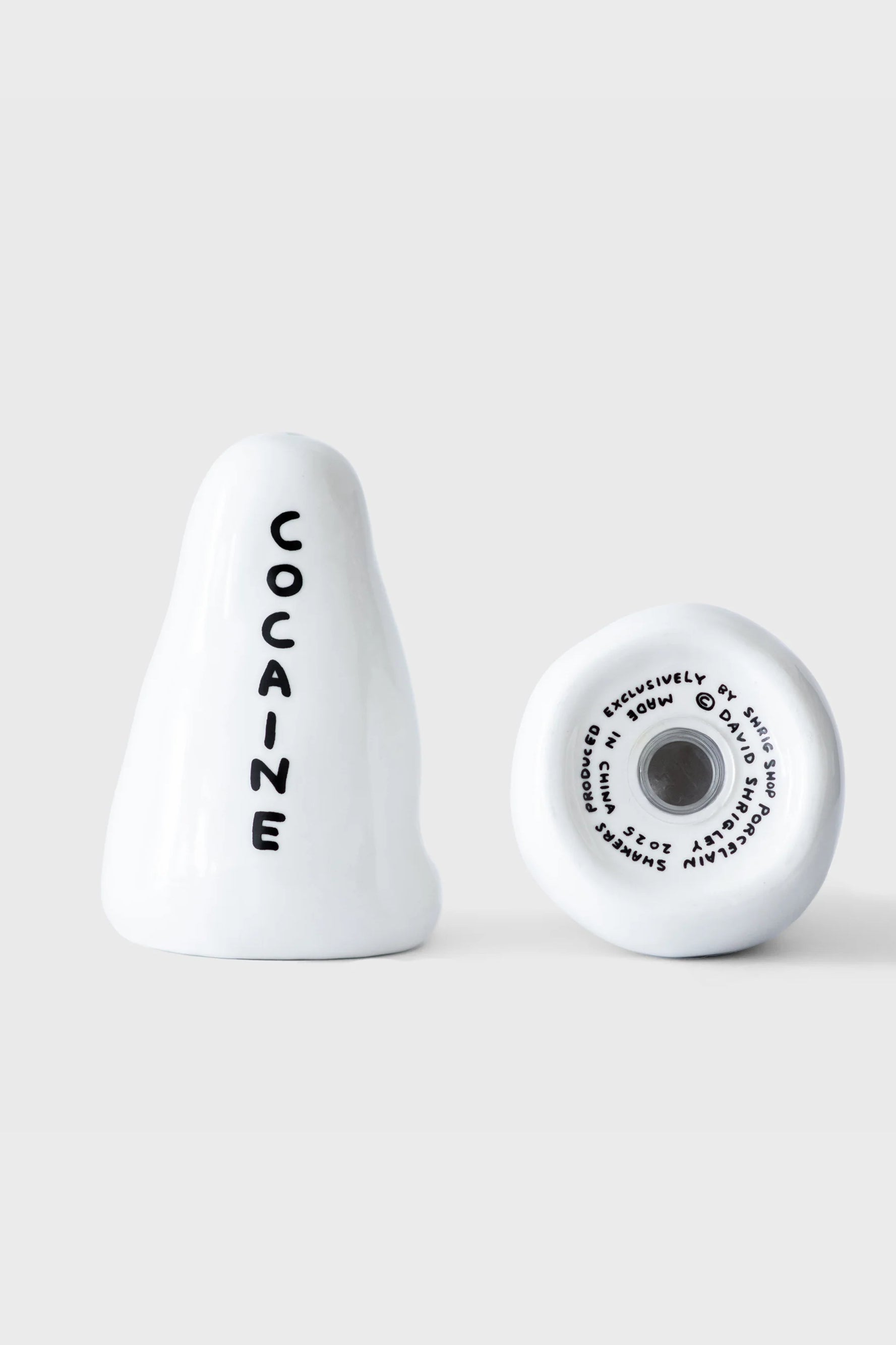 Heroin and Cocaine  Salt & Pepper Shakers by David Shrigley