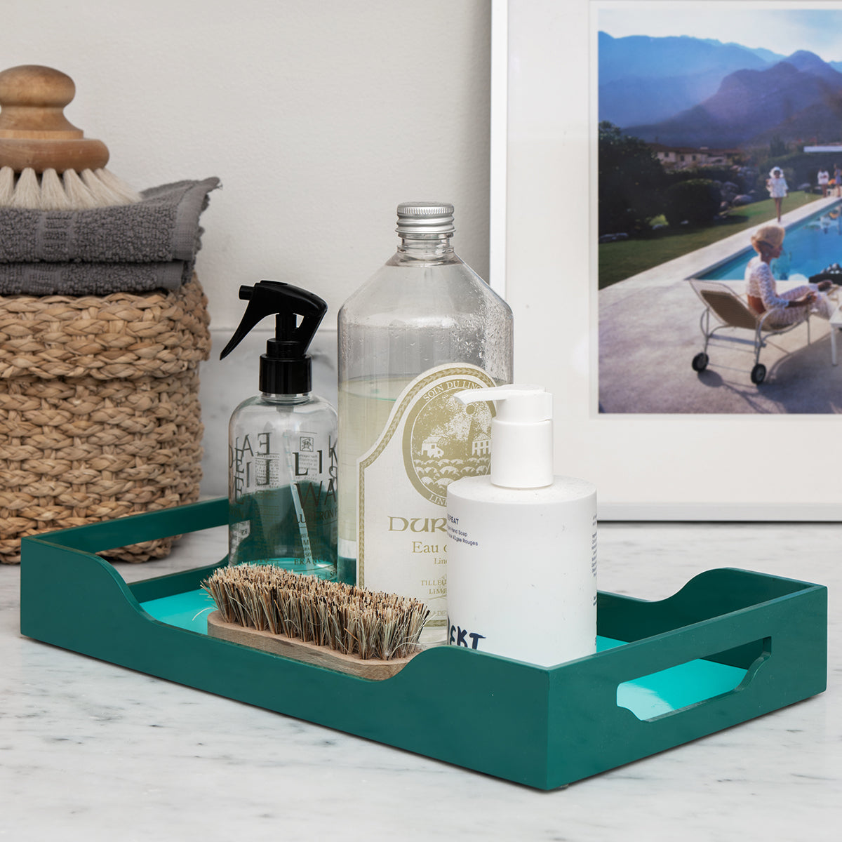 Printworks: Swell Lacquered Tray M - Turquoise