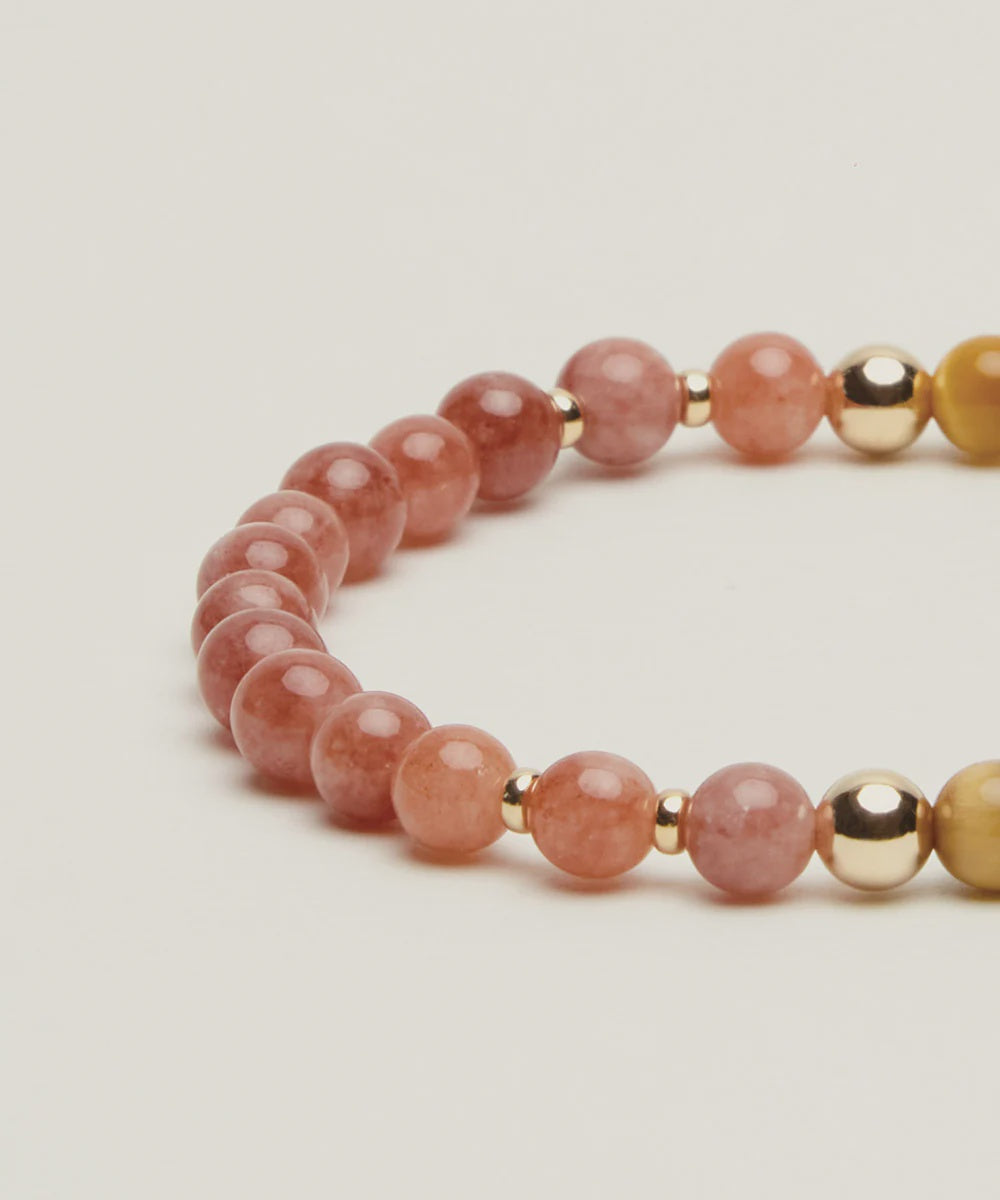 Spiritus Stones - The Sun-Seeker Bracelet with Sunstone & Golden Tiger's Eye