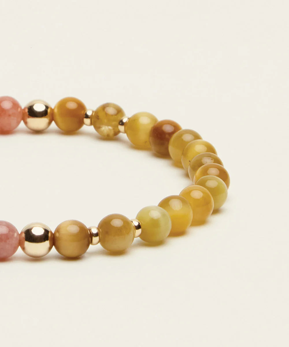 Spiritus Stones - The Sun-Seeker Bracelet with Sunstone & Golden Tiger's Eye