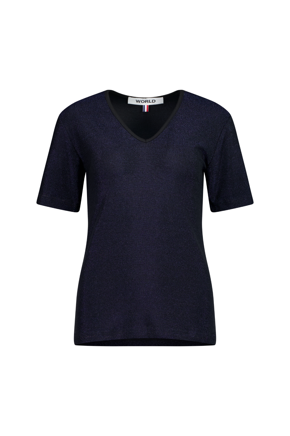 WORLD 5006 Twinkly V-Neck T-Shirt Navy Black