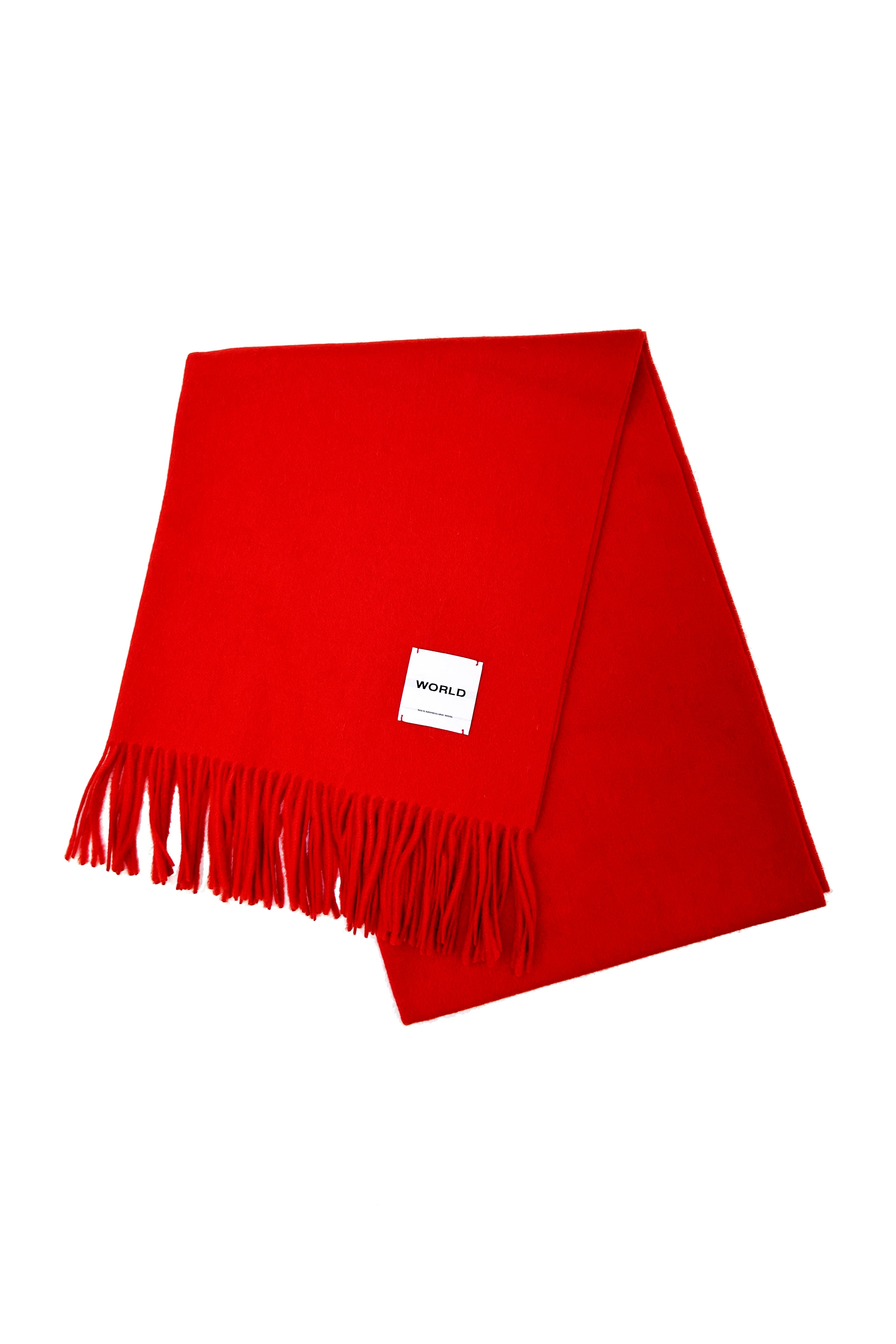 WORLD Mongolian Wool Scarf/Wrap 200x70cm - Tomato Red - Dry Clean Only