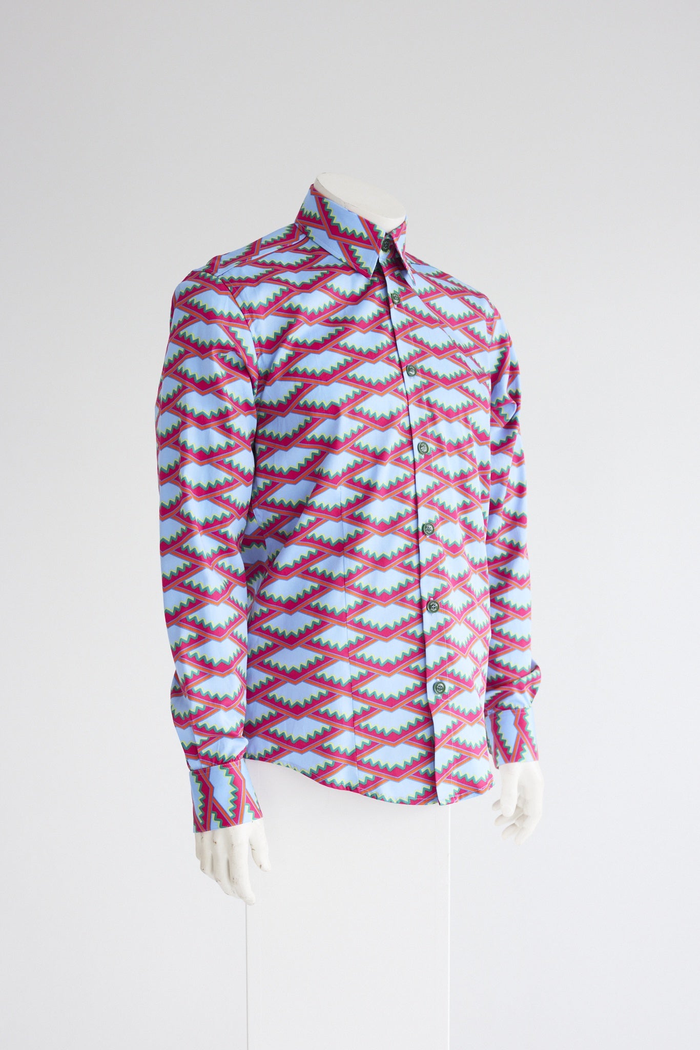 WORLDman 5153 Fragrance Shirt Sky Jagged Ric Rac