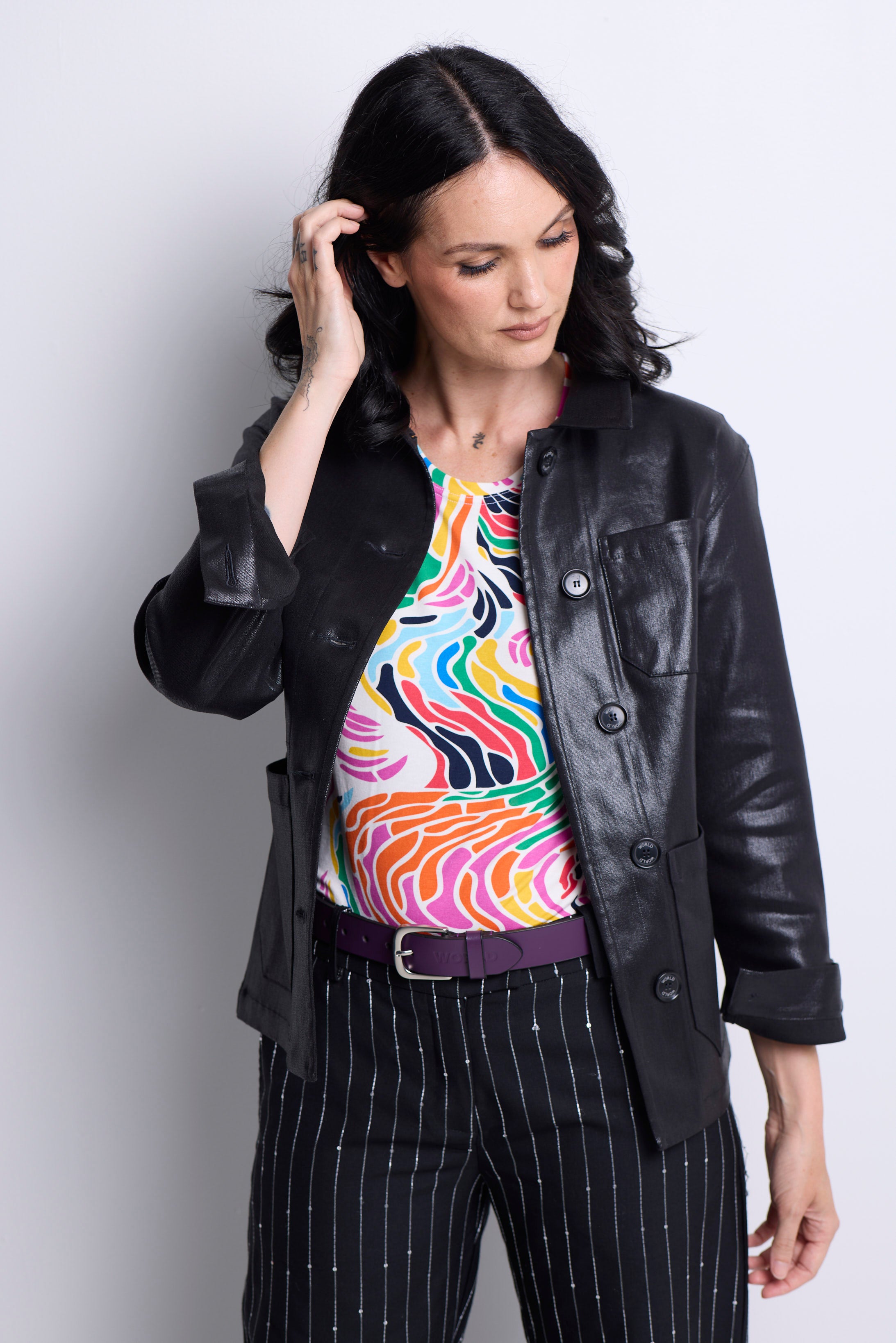 WORLD 5065 Flow T-Shirt Multi w/ Embroidered Balloon Dog (UNISEX)