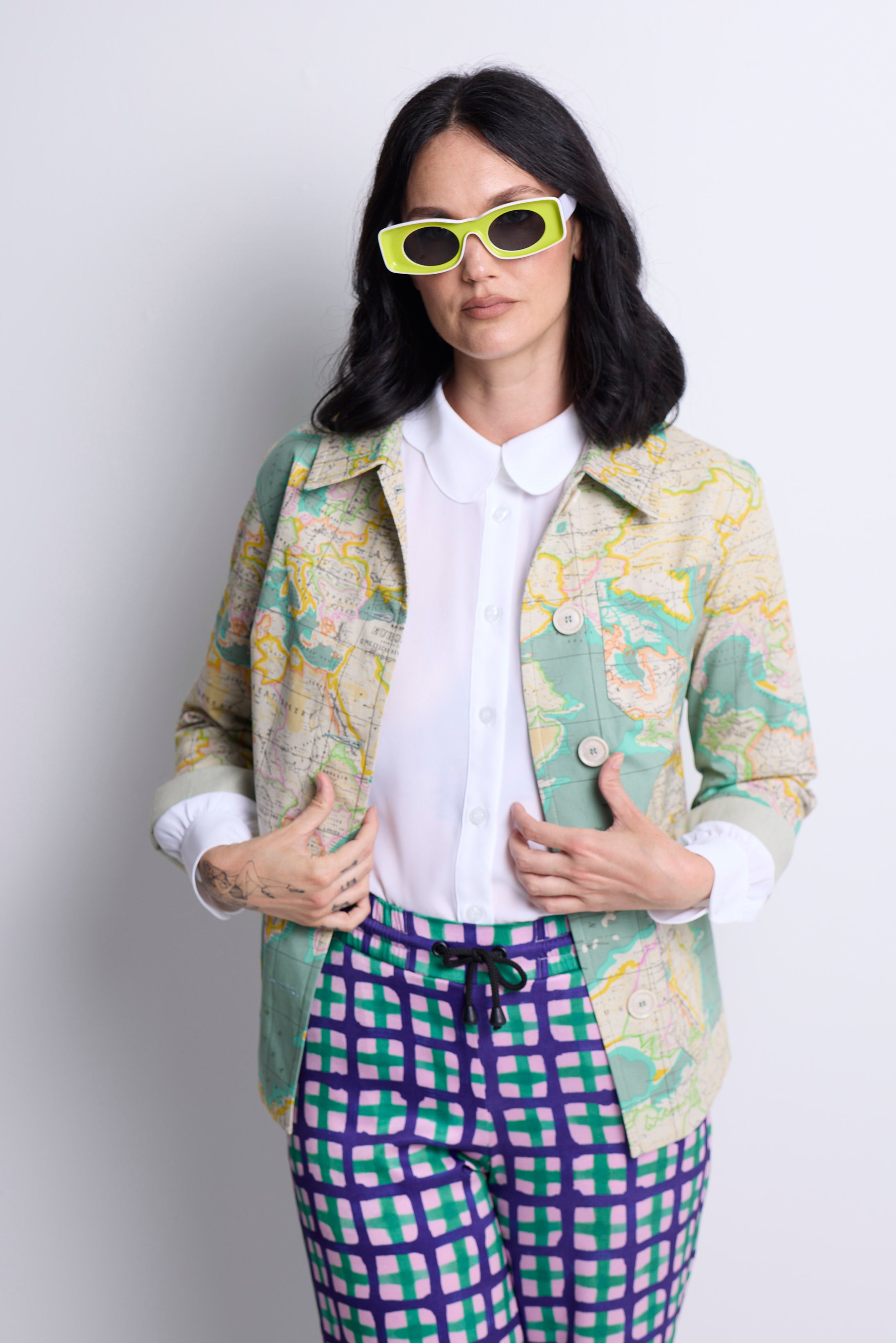 WORLD 5568 Franny Jacket World Map