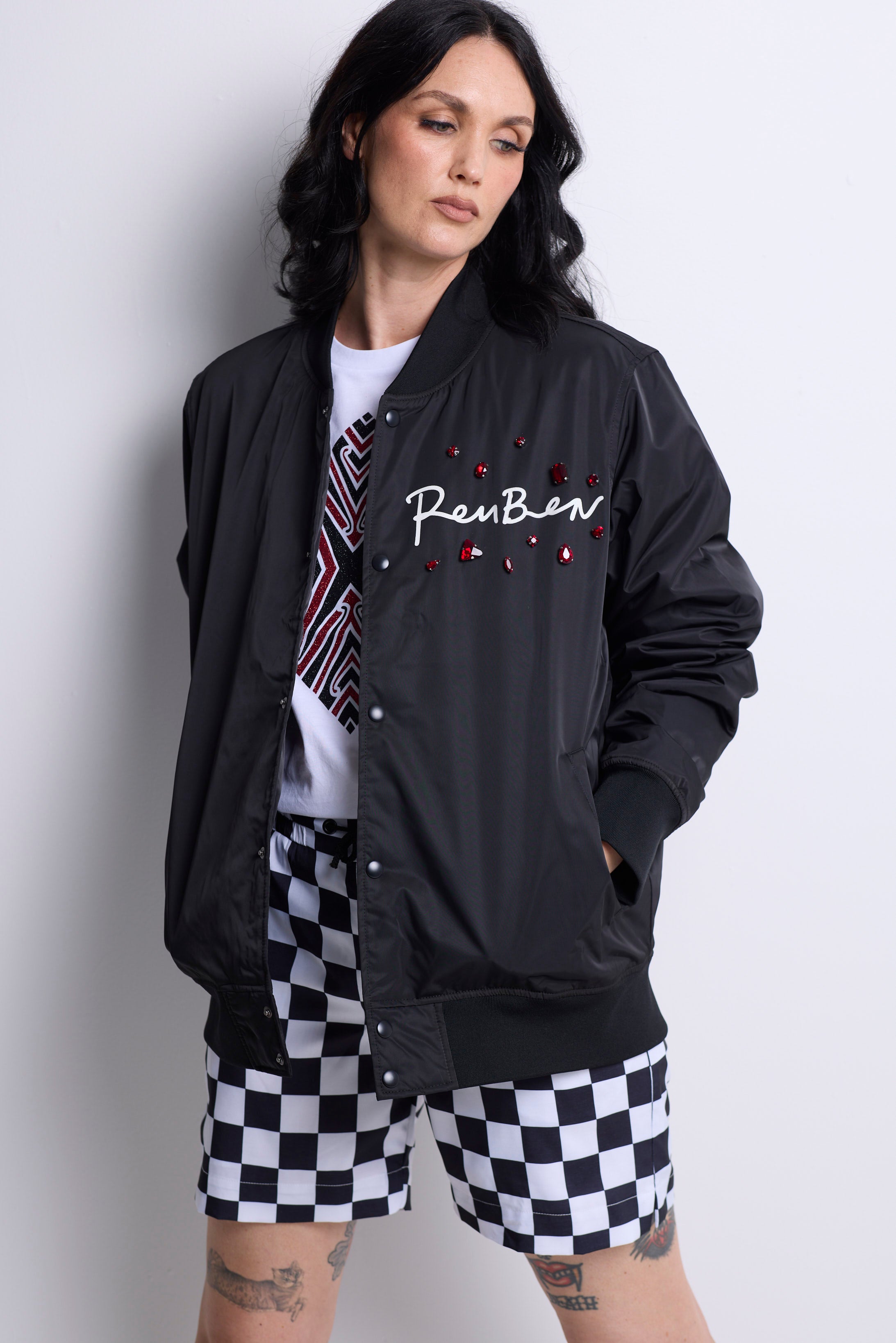 WORLD LOVES REUBEN PATERSON - Listen To Your Kuia - Glitter Bomber Jacket