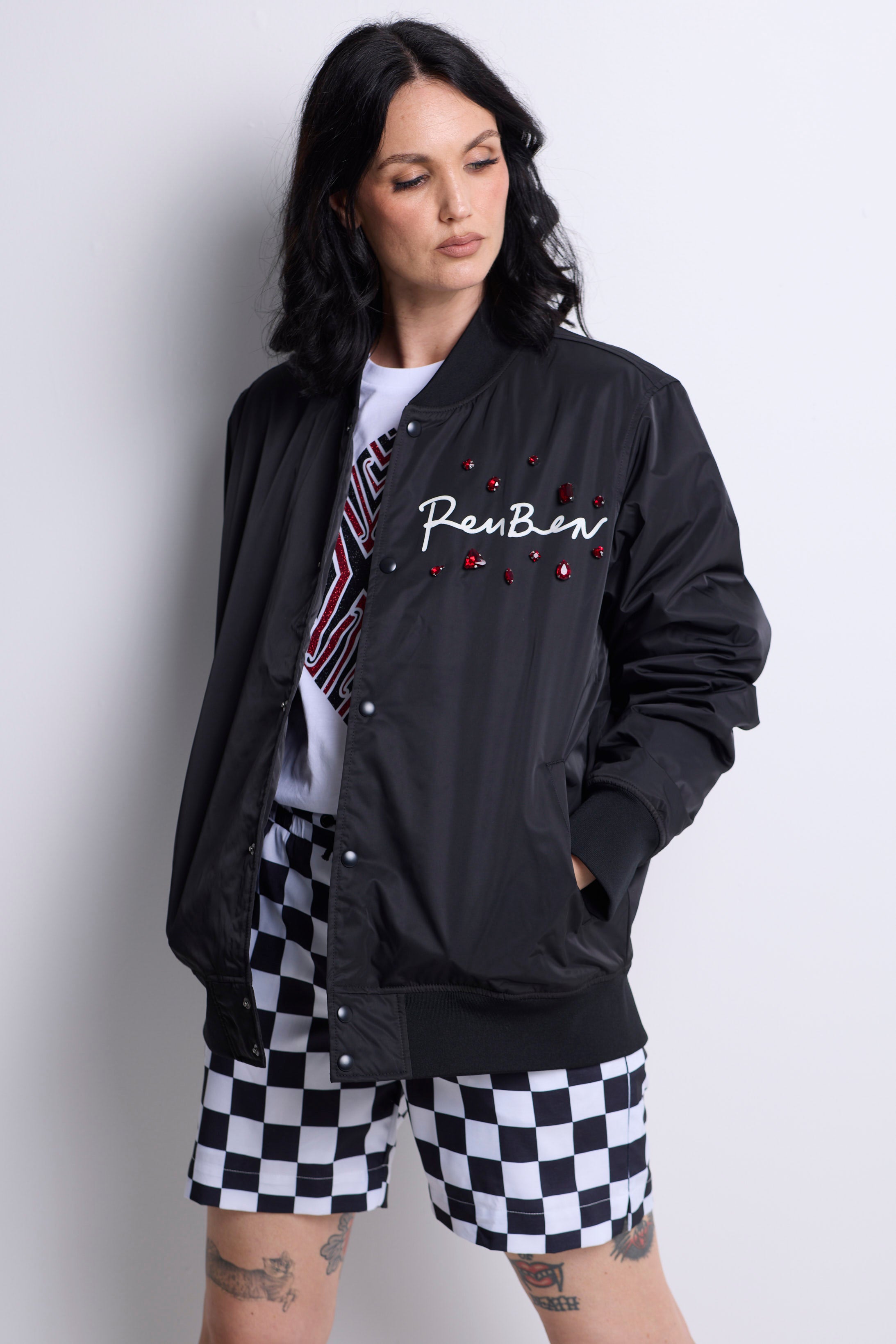 WORLD 5621 Latitude Shorts Black & White Check