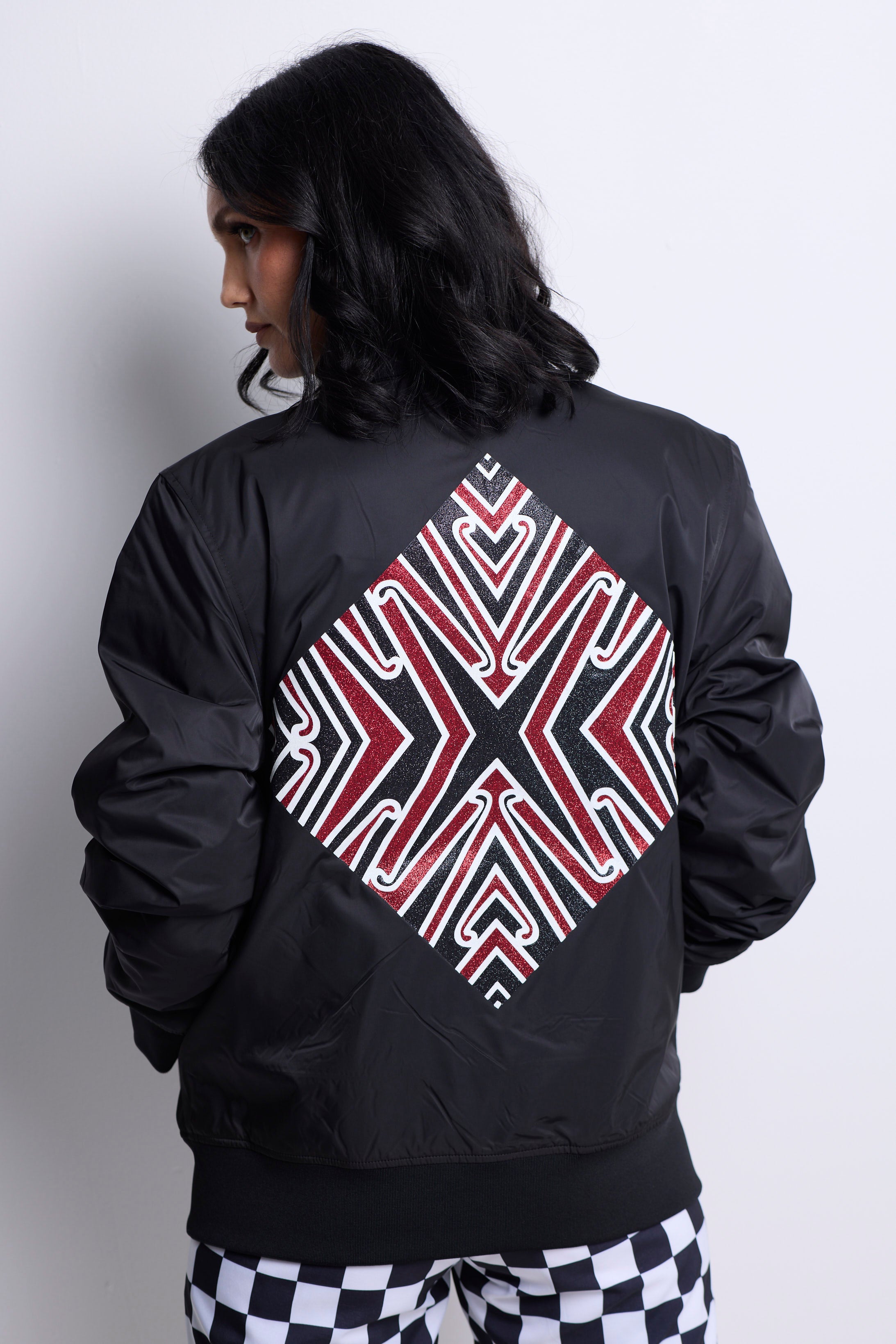 WORLD LOVES REUBEN PATERSON - Listen To Your Kuia - Glitter Bomber Jacket