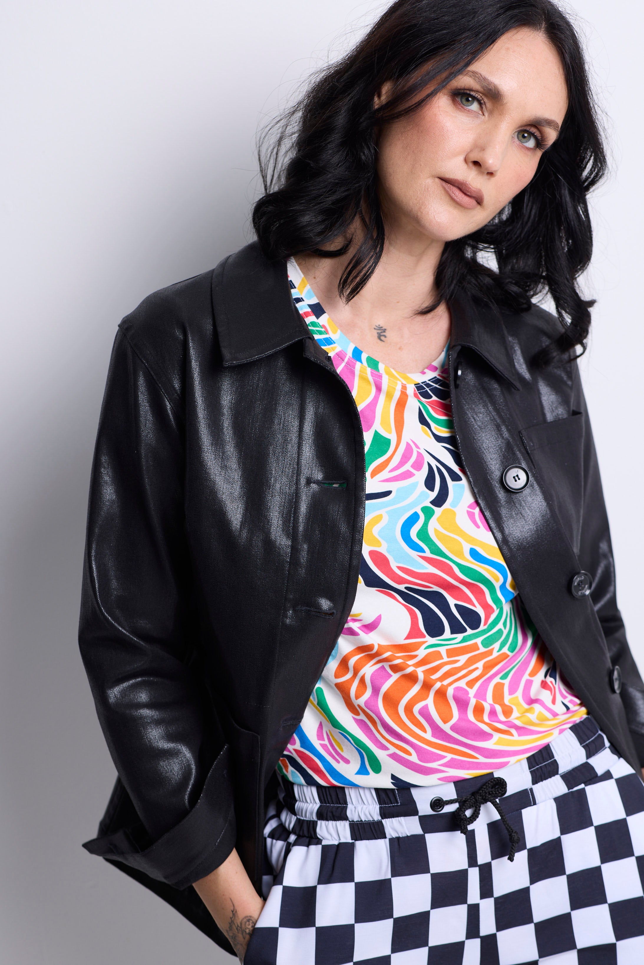 WORLD 5568 Franny Jacket Black Shine