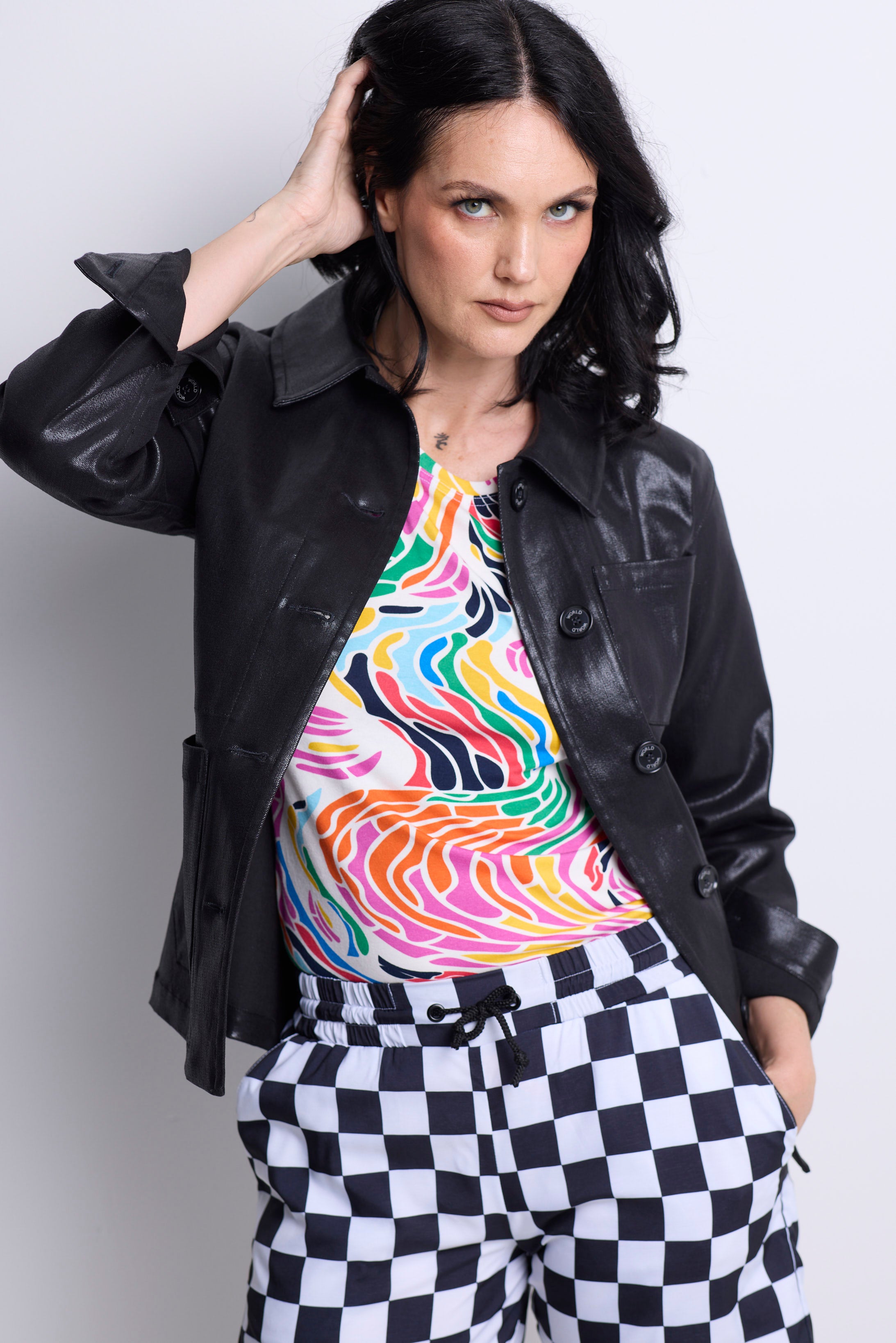 WORLD 5065 Flow T-Shirt Multi w/ Embroidered Balloon Dog (UNISEX)