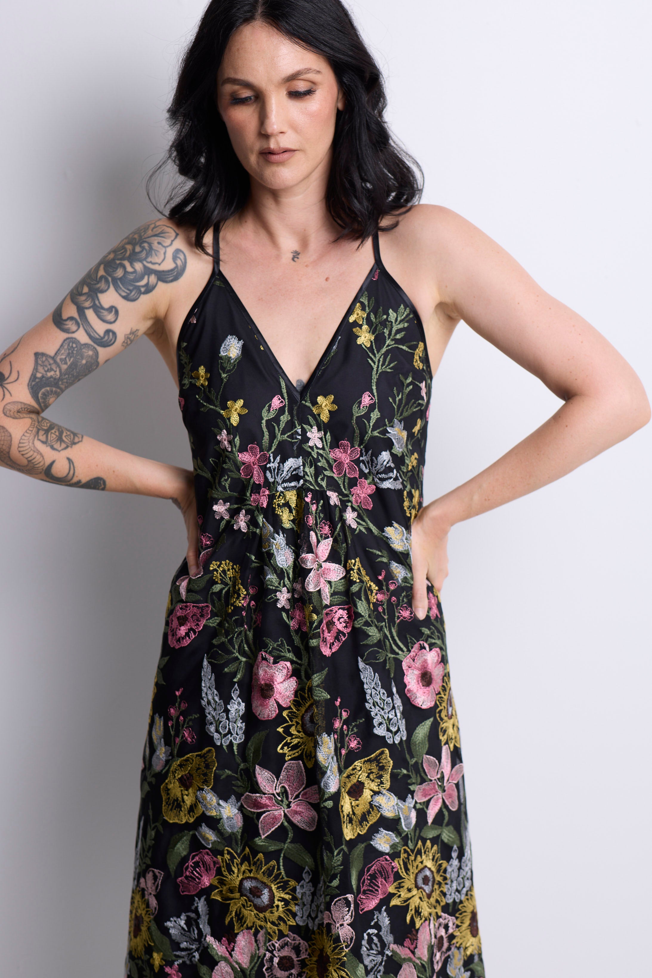 WORLD 3902 Floating Flowers Dress