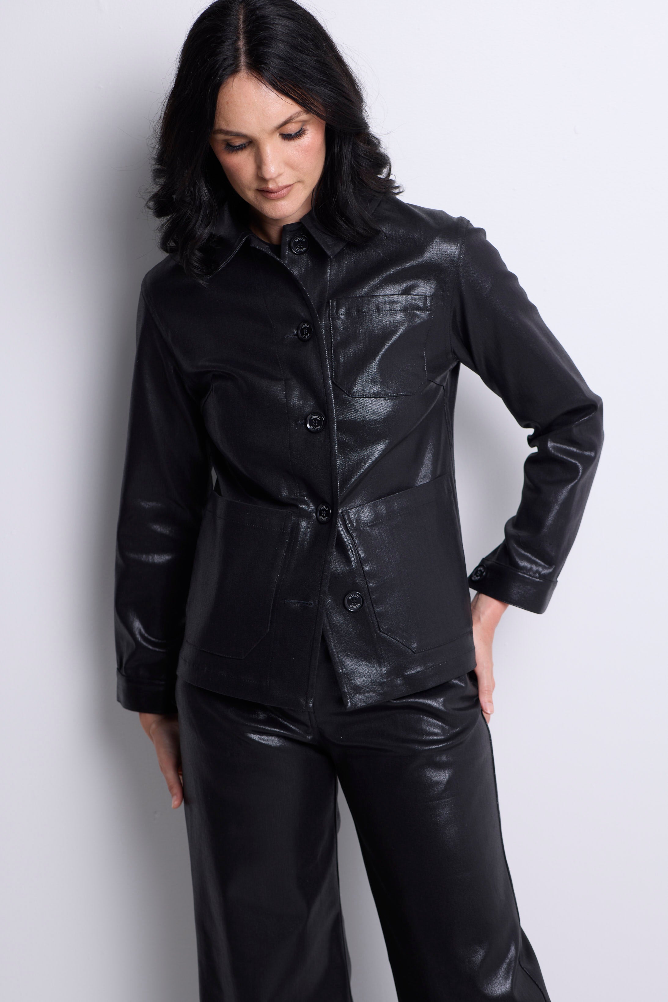 WORLD 5568 Franny Jacket Black Shine