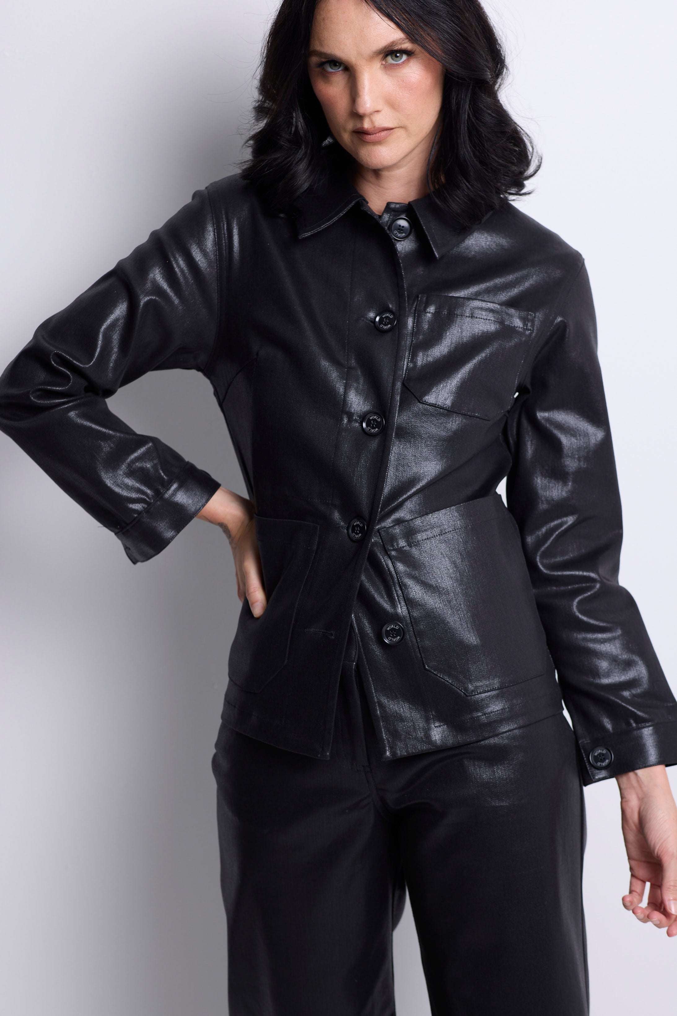 WORLD 5568 Franny Jacket Black Shine