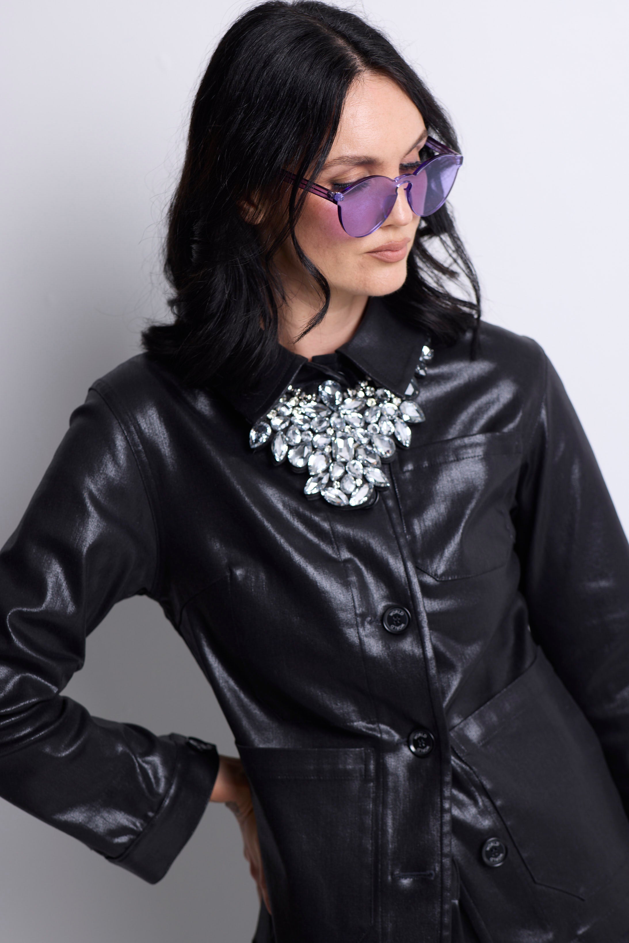 WORLD 5568 Franny Jacket Black Shine