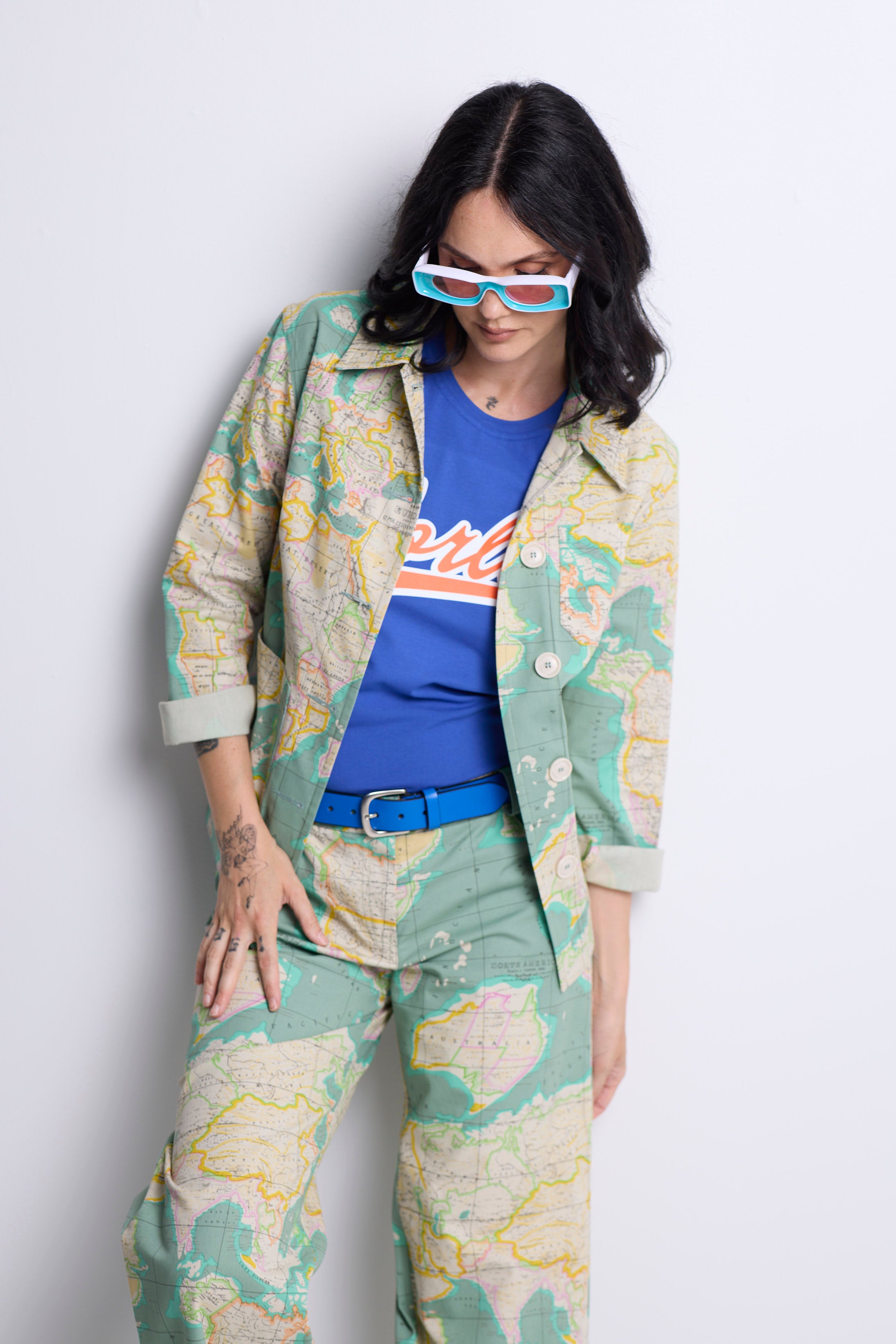 WORLD 5568 Franny Jacket World Map