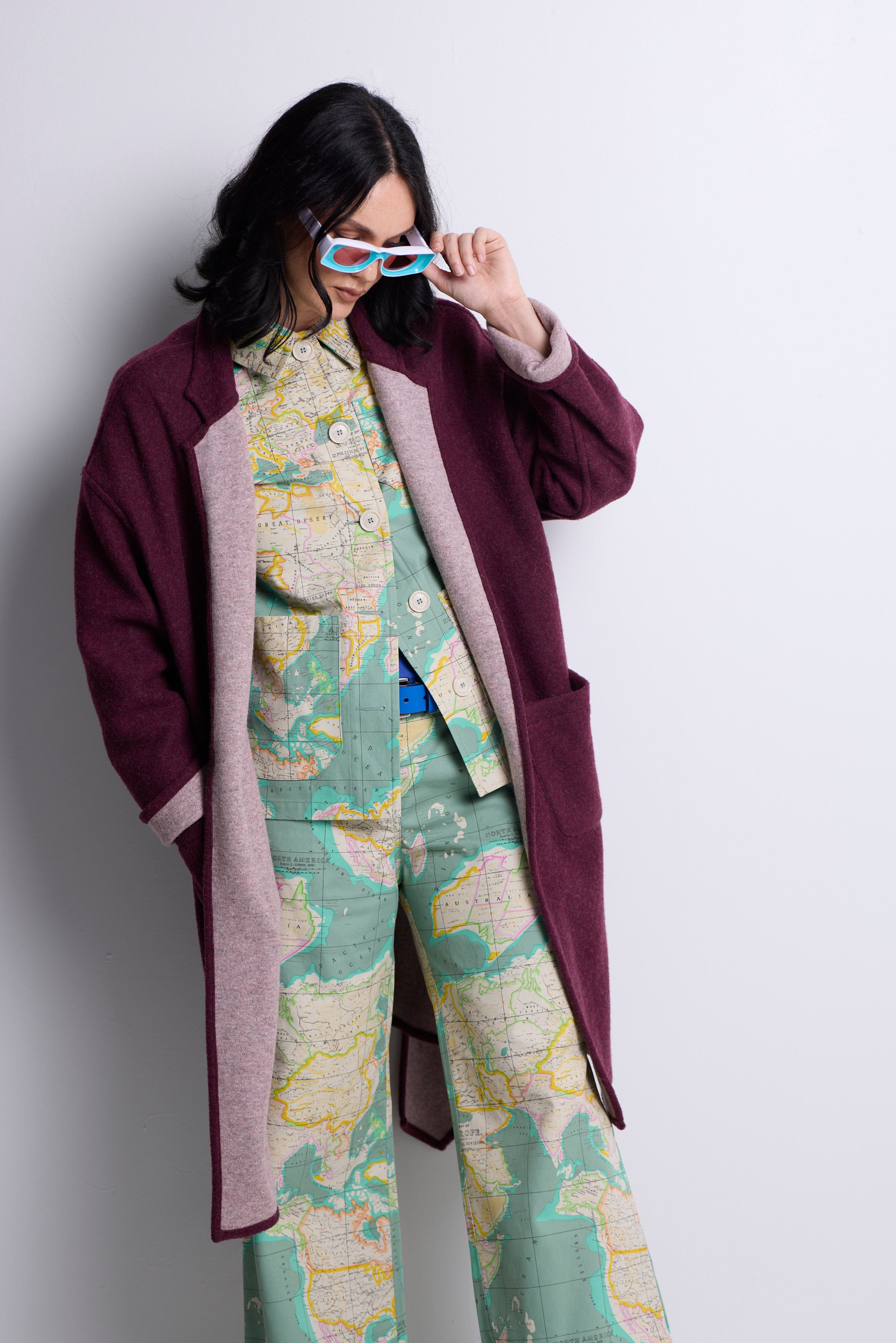 WORLD 5568 Franny Jacket World Map