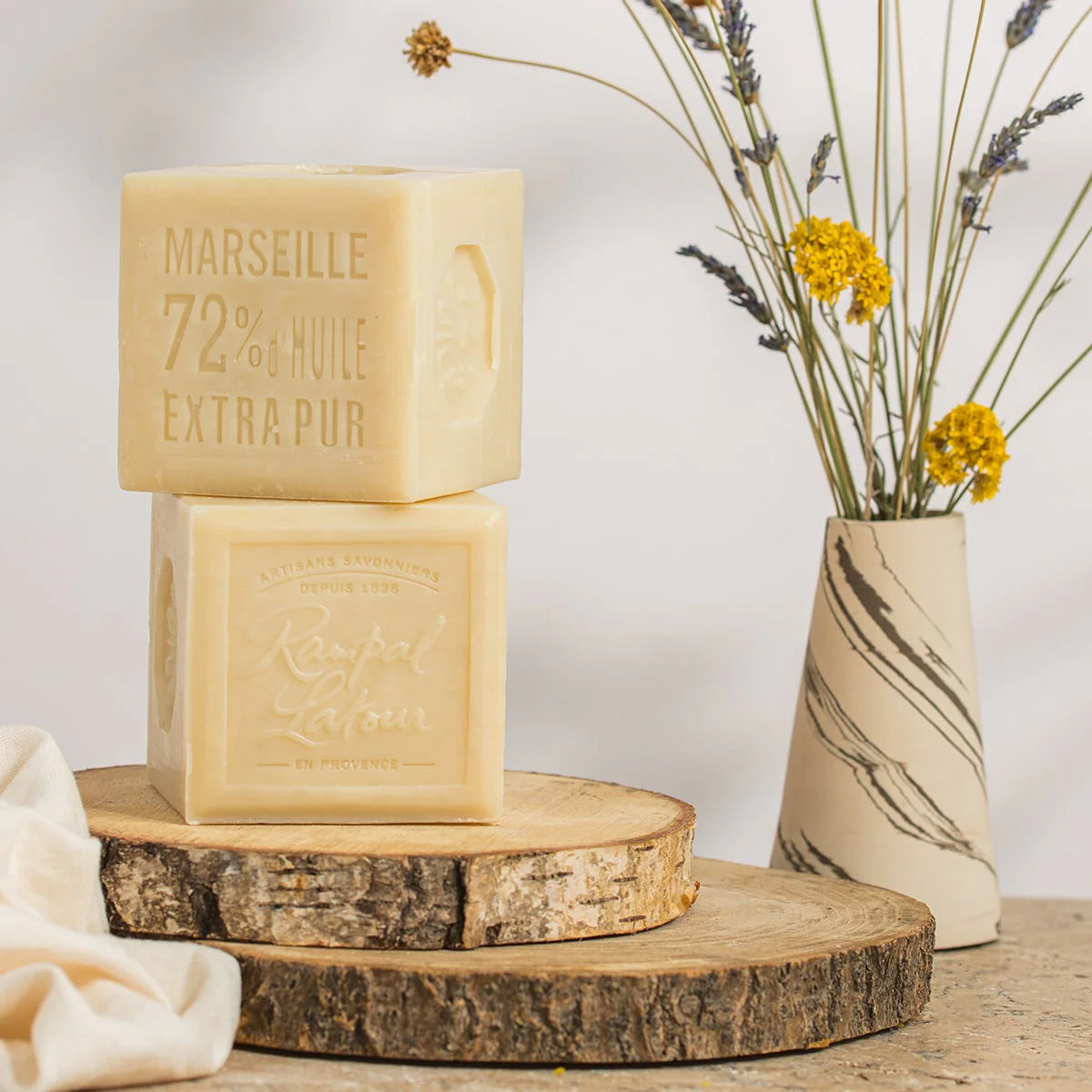 Rampal Latour Extra Pure Marseille Soap Unwrapped Cube 600g