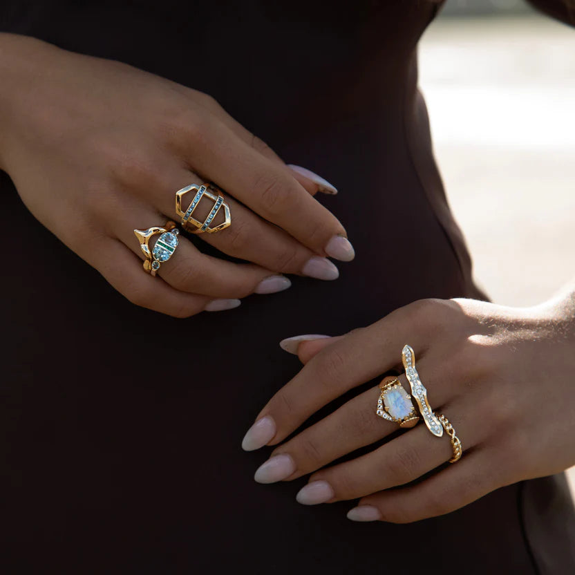 TAKEN by STORM: Ribbon Ring Gold Plated