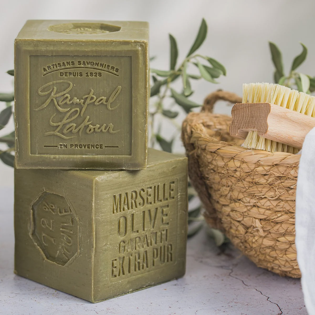 Rampal Latour Extra Pure Marseille Soap Unwrapped Cube 600g