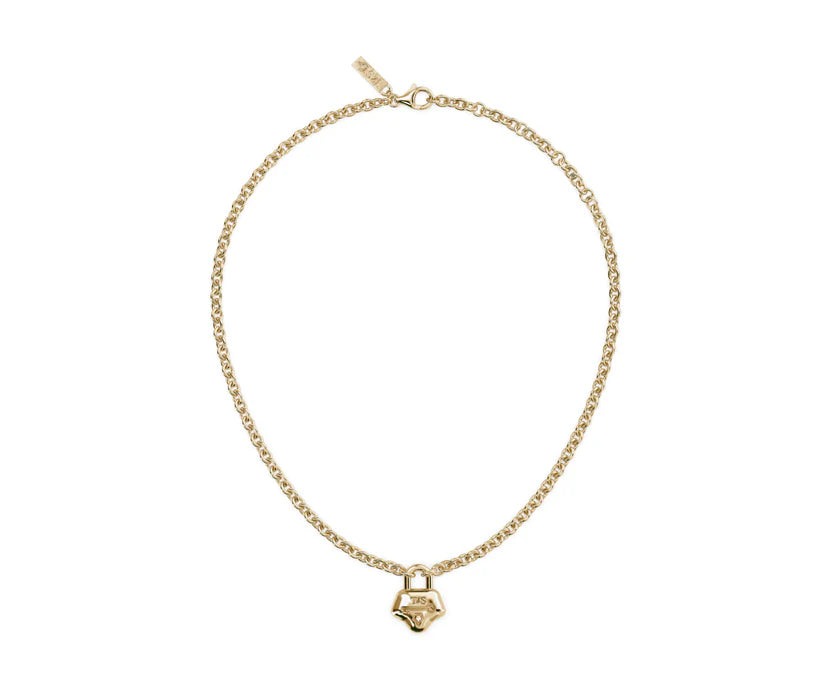 TAKEN by STORM: Cloud Lock Necklace Gold Plated