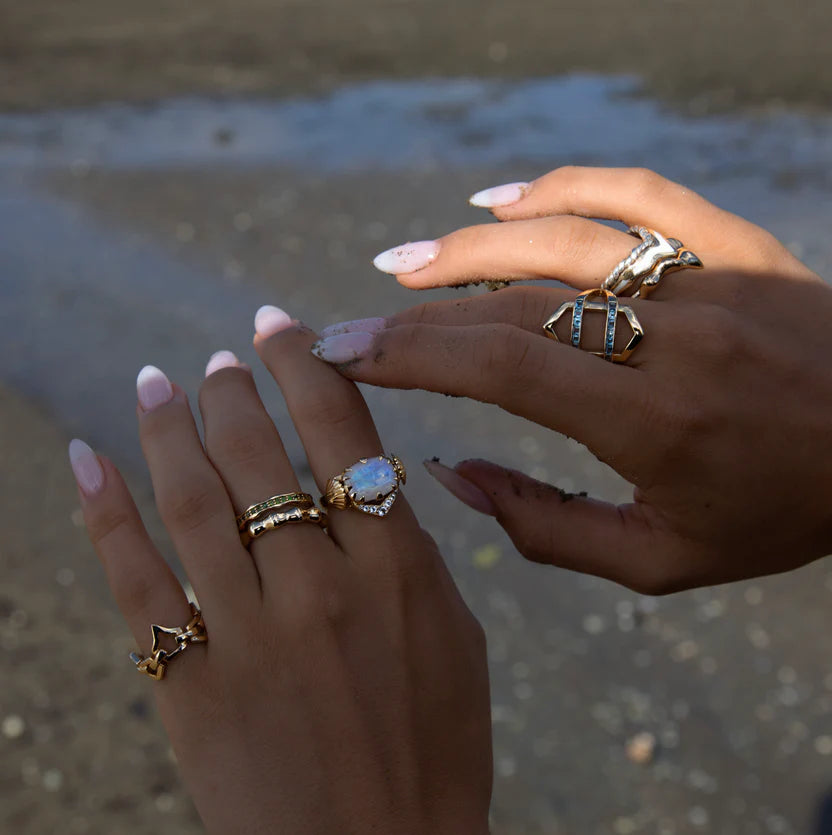 TAKEN by STORM: Snow Ring Gold Plated