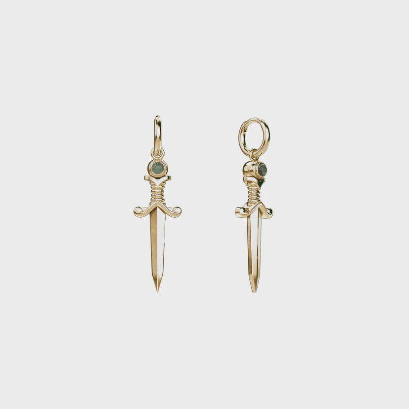 TAKEN by STORM: Claymore Earrings Gold Plated