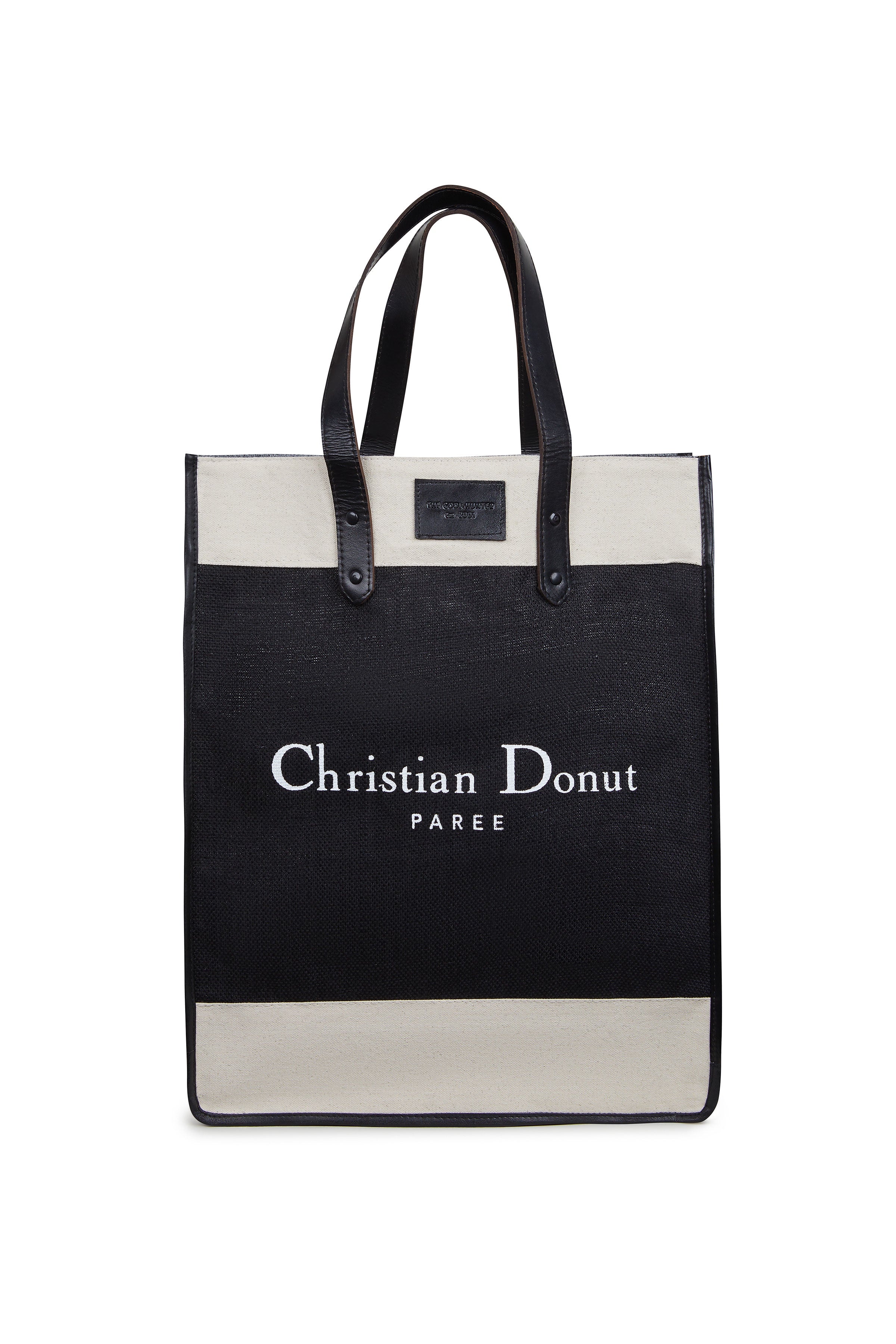 The Cool Hunter Market Bag Black Leather - Christian Donut - NEW