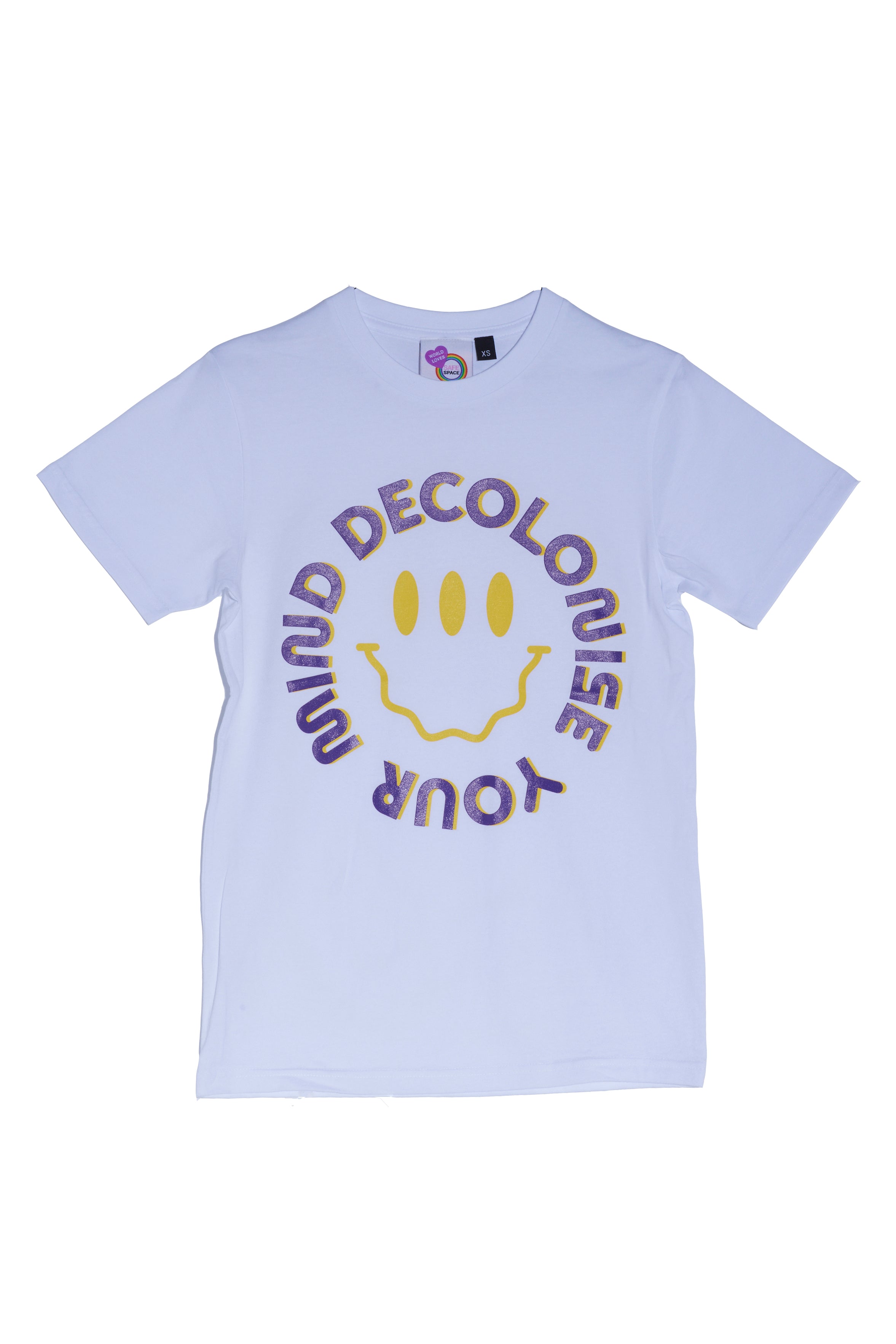 WORLD Love SAFE SPACE T-Shirt - Decolonise Your Mind - White (UNISEX)