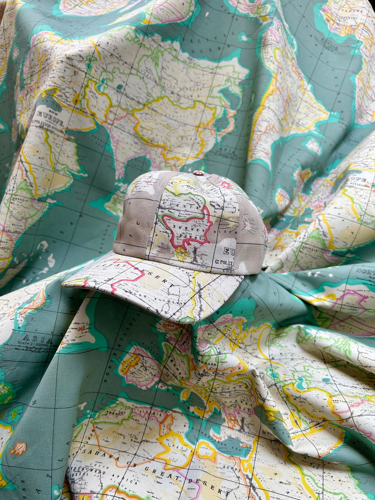 WORLD Baseball Cap 2023 Tan WORLD Map Cotton