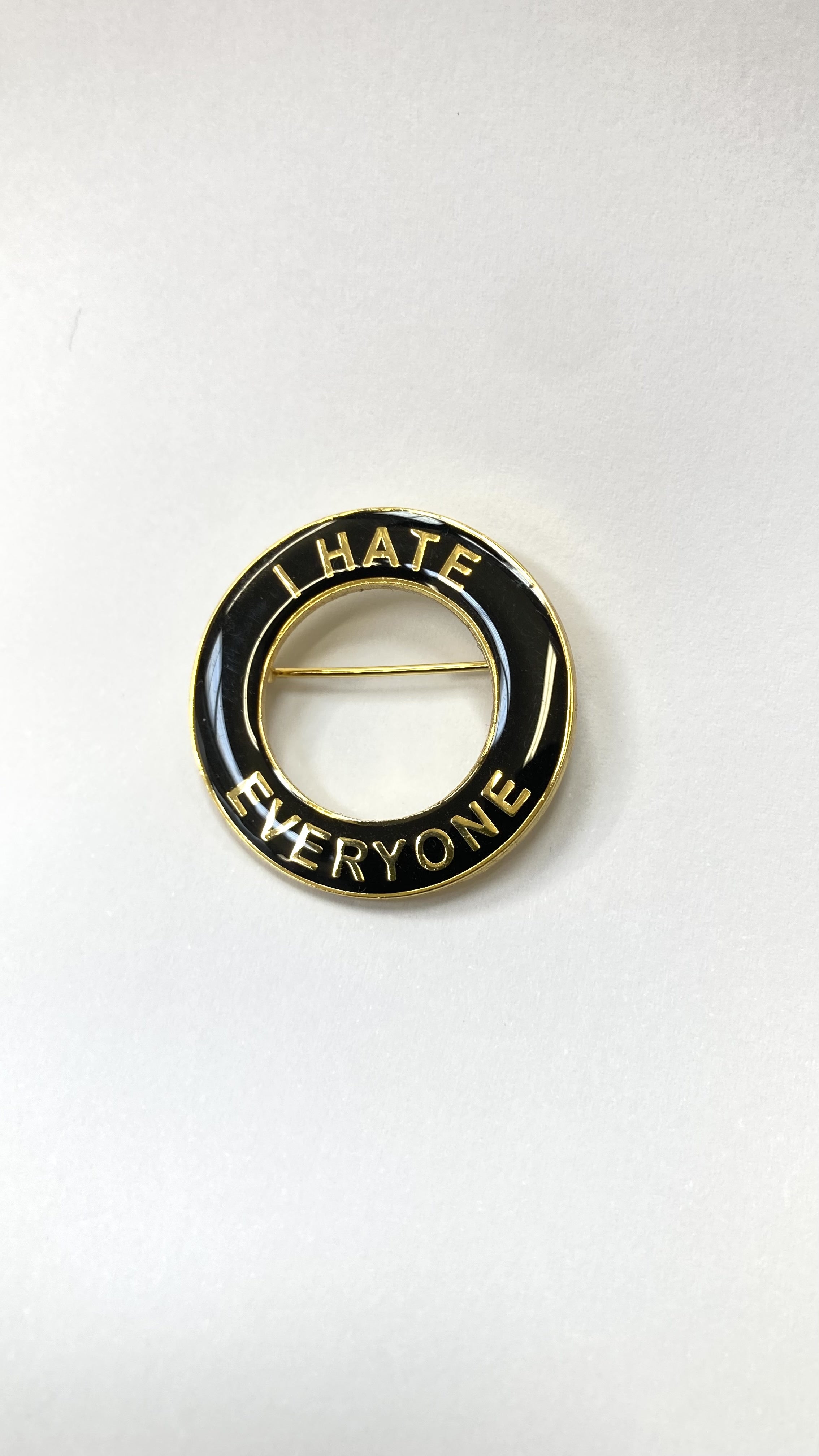 WORLD Enamel Badge - HATE