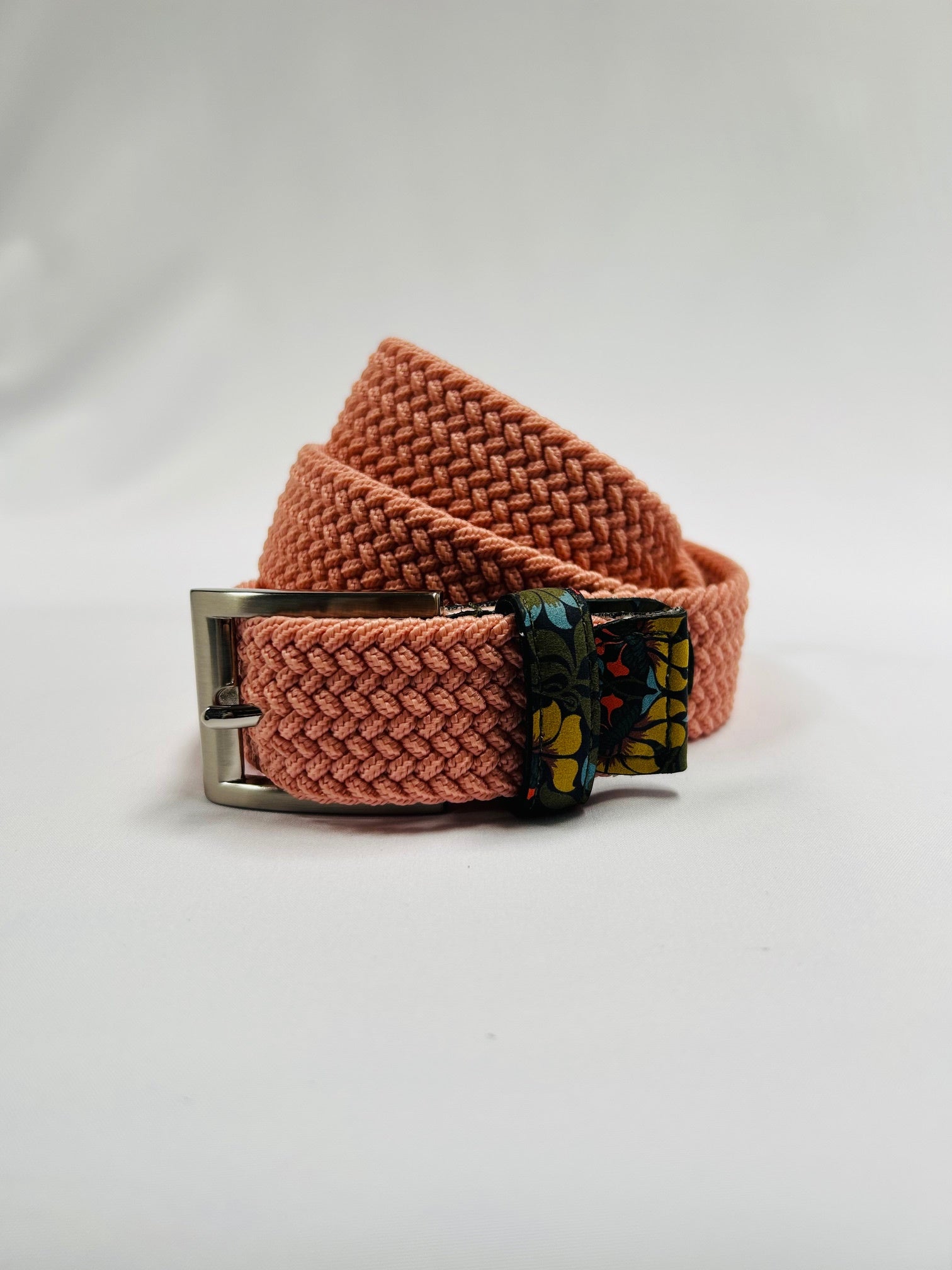 WORLD Stretch & Liberty Floral Leather Belt - Pink