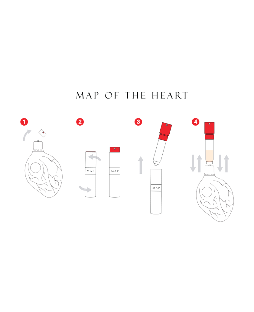 Map of the Heart Refillable Travel Vial