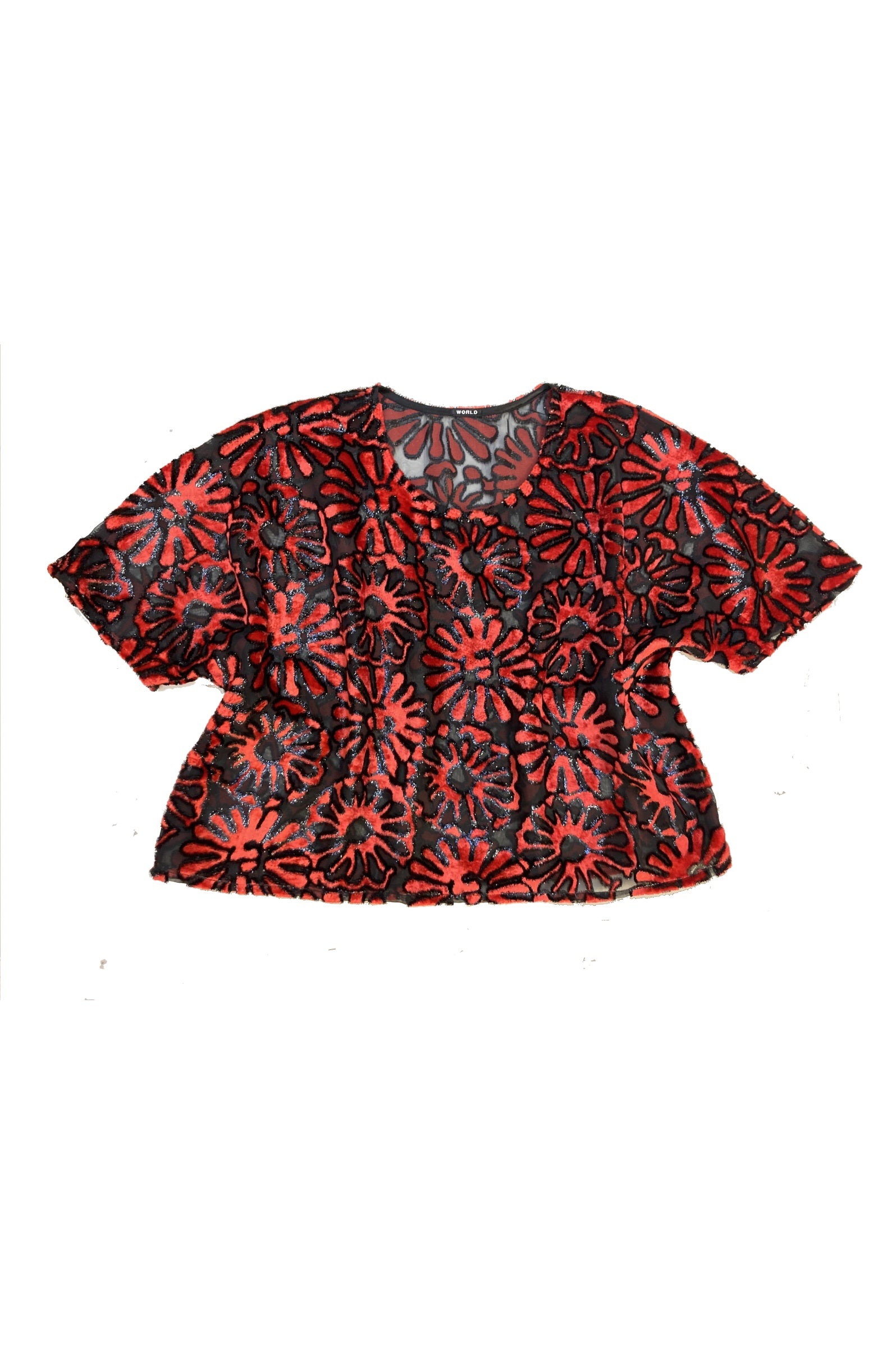 WORLD 4829b Romance T-Shirt Textural Red