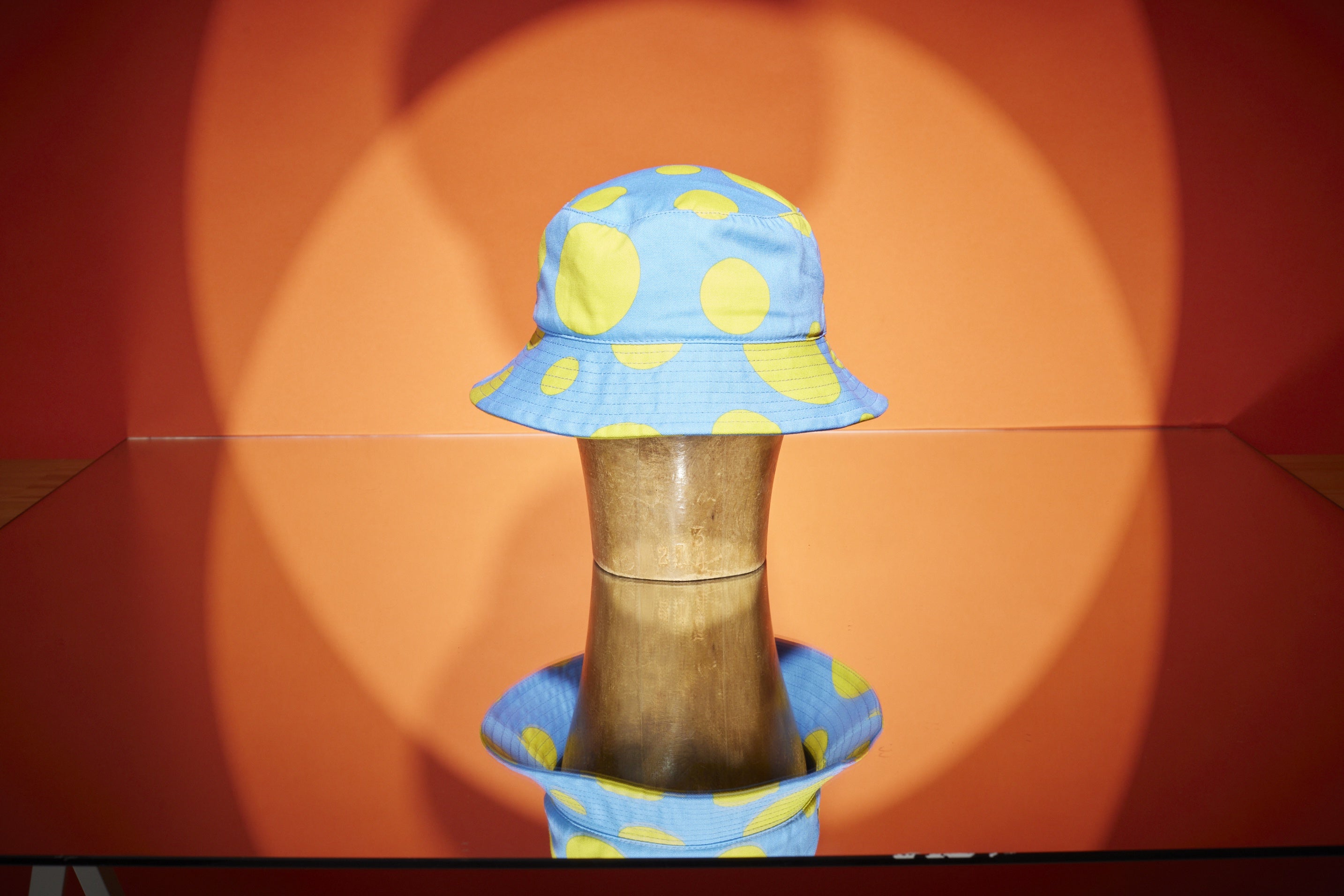 WORLD Bucket Hat 2023 Blue Yellow Yayoi Cotton
