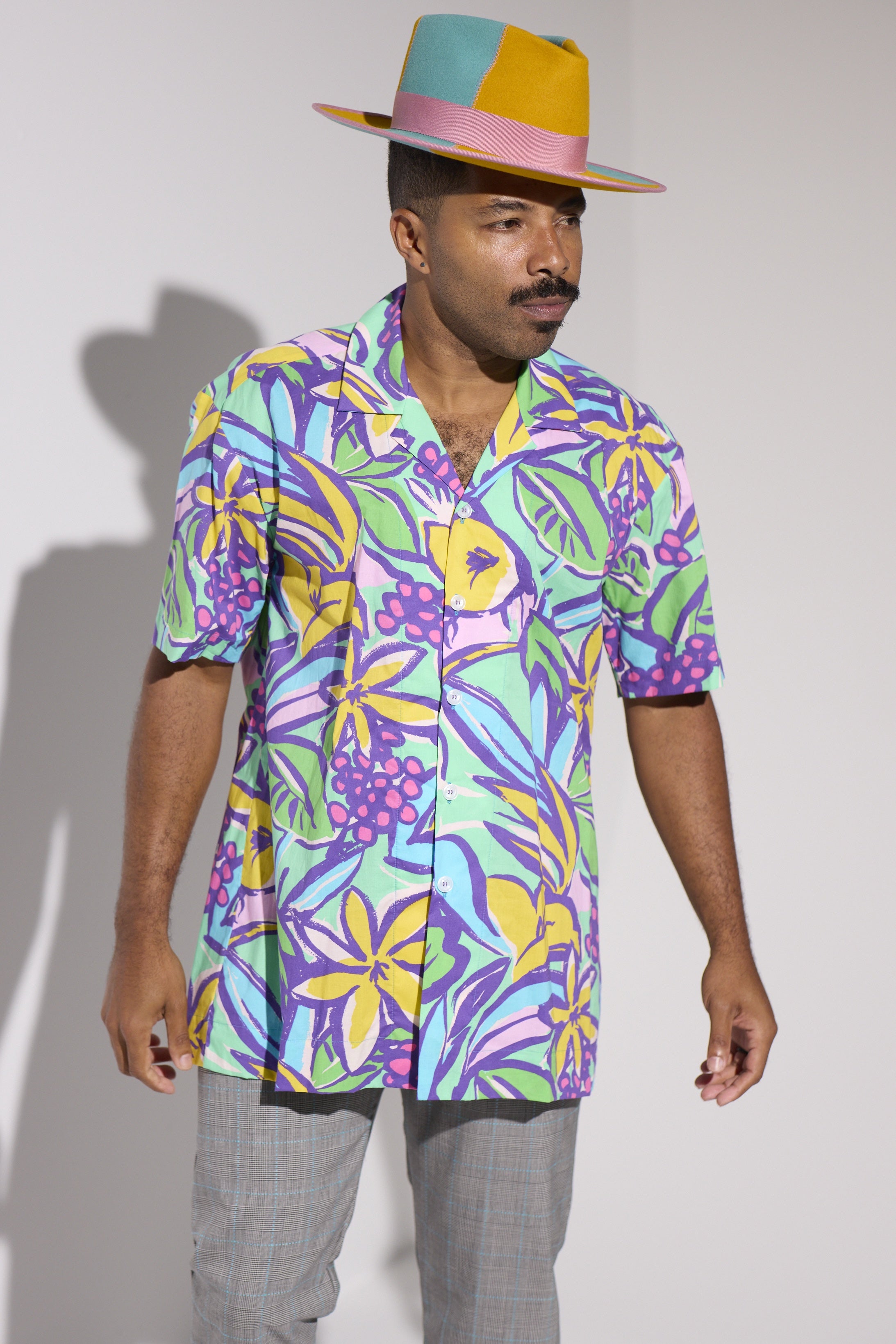 WORLDman 5151B Quincy S/S Bowling Shirt Tropical Patttern
