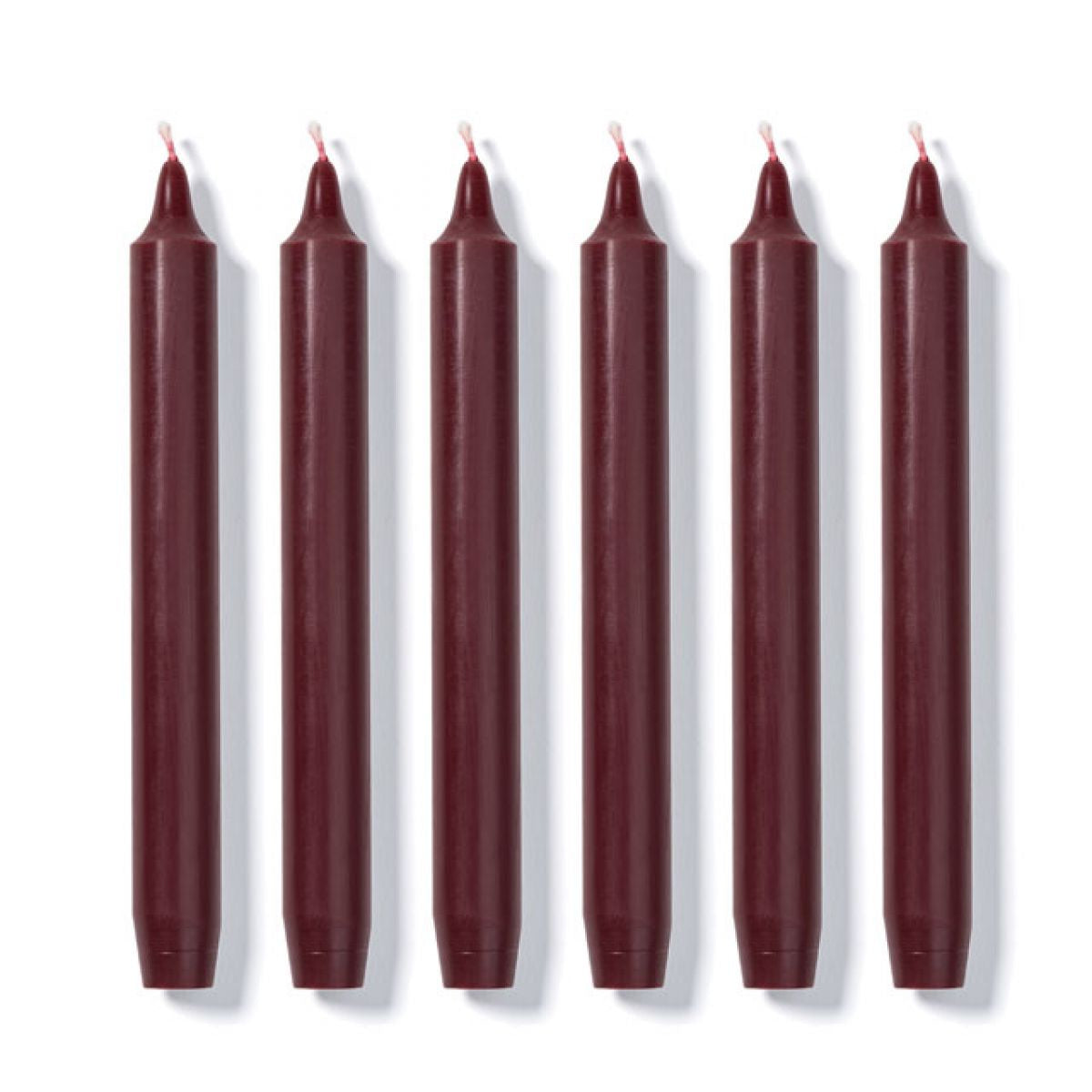 CIRE TRUDON Box of 6 Madeleine Taper Candles: Burgundy