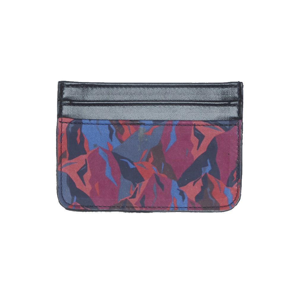 WORLD Liberty Leather Card Holder - Abstract Mountains